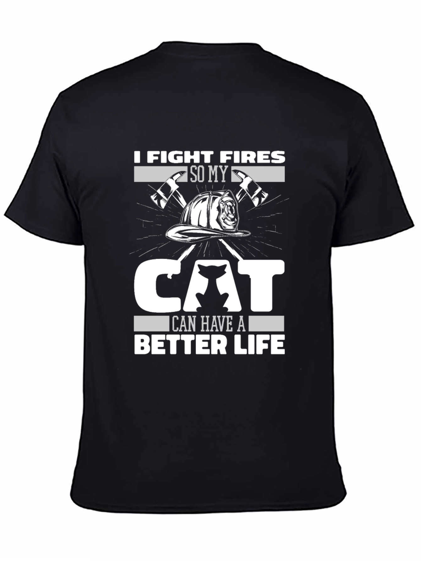 Firefighter Cat Lover T-Shirt