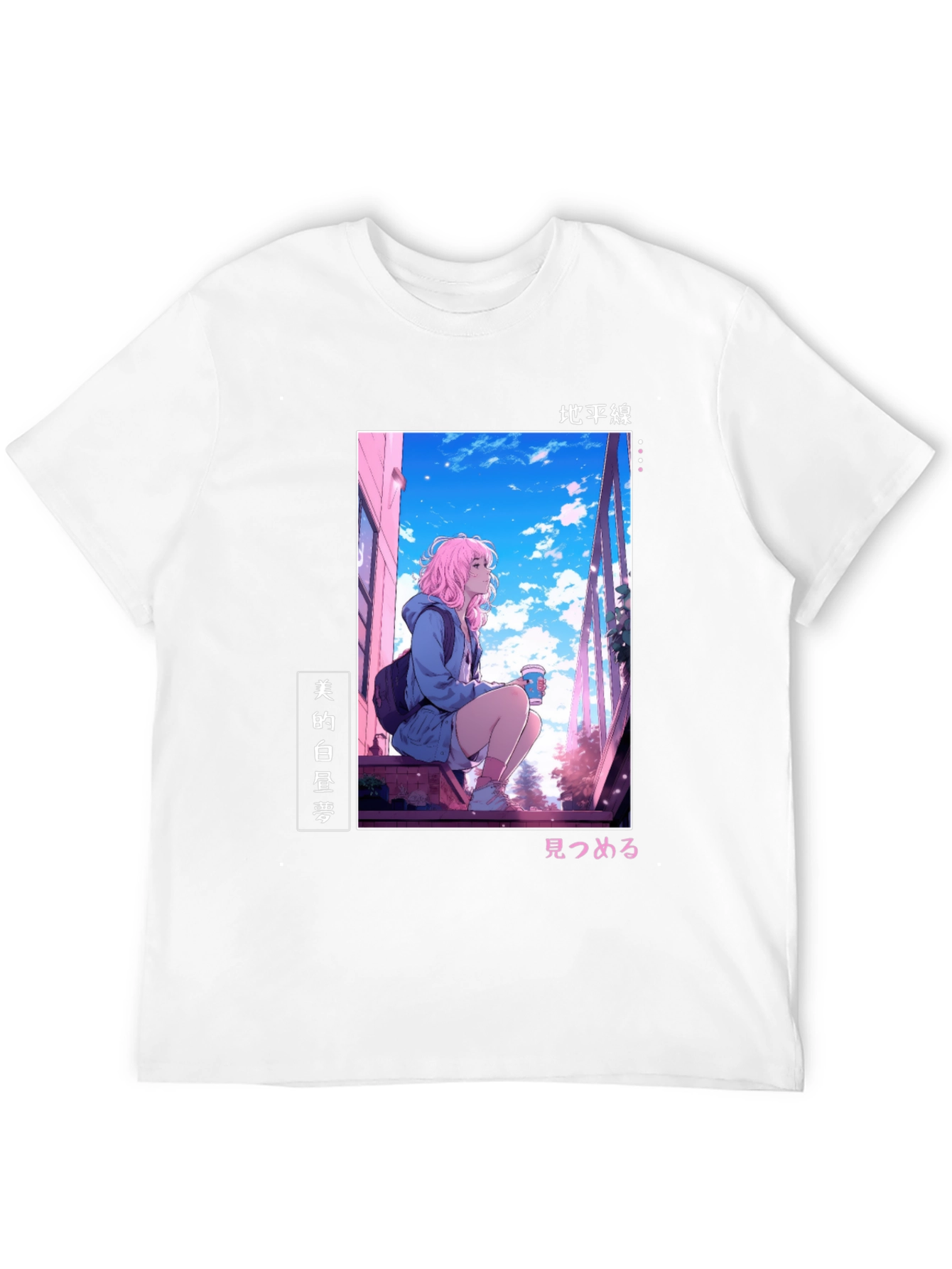 Anime Girl Black T-Shirt
