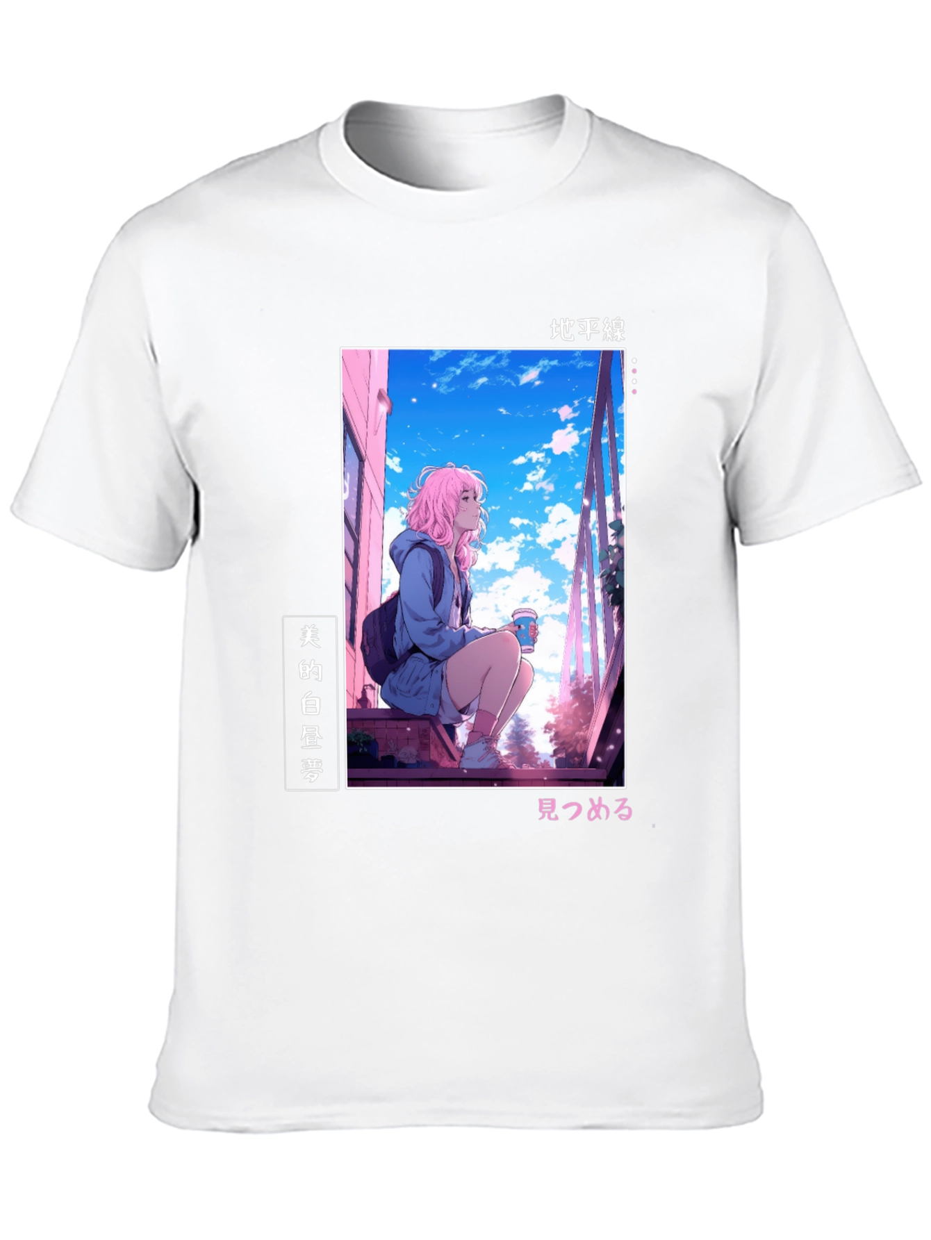 Anime Girl Black T-Shirt