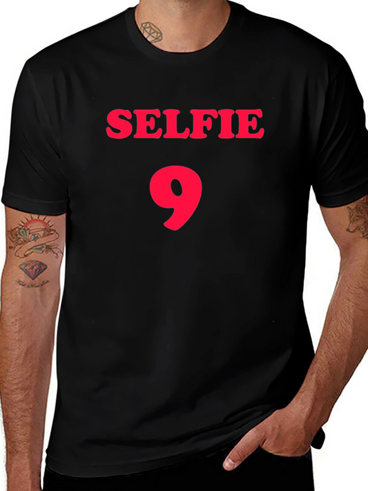 Selfie 9 Black Graphic T-Shirt