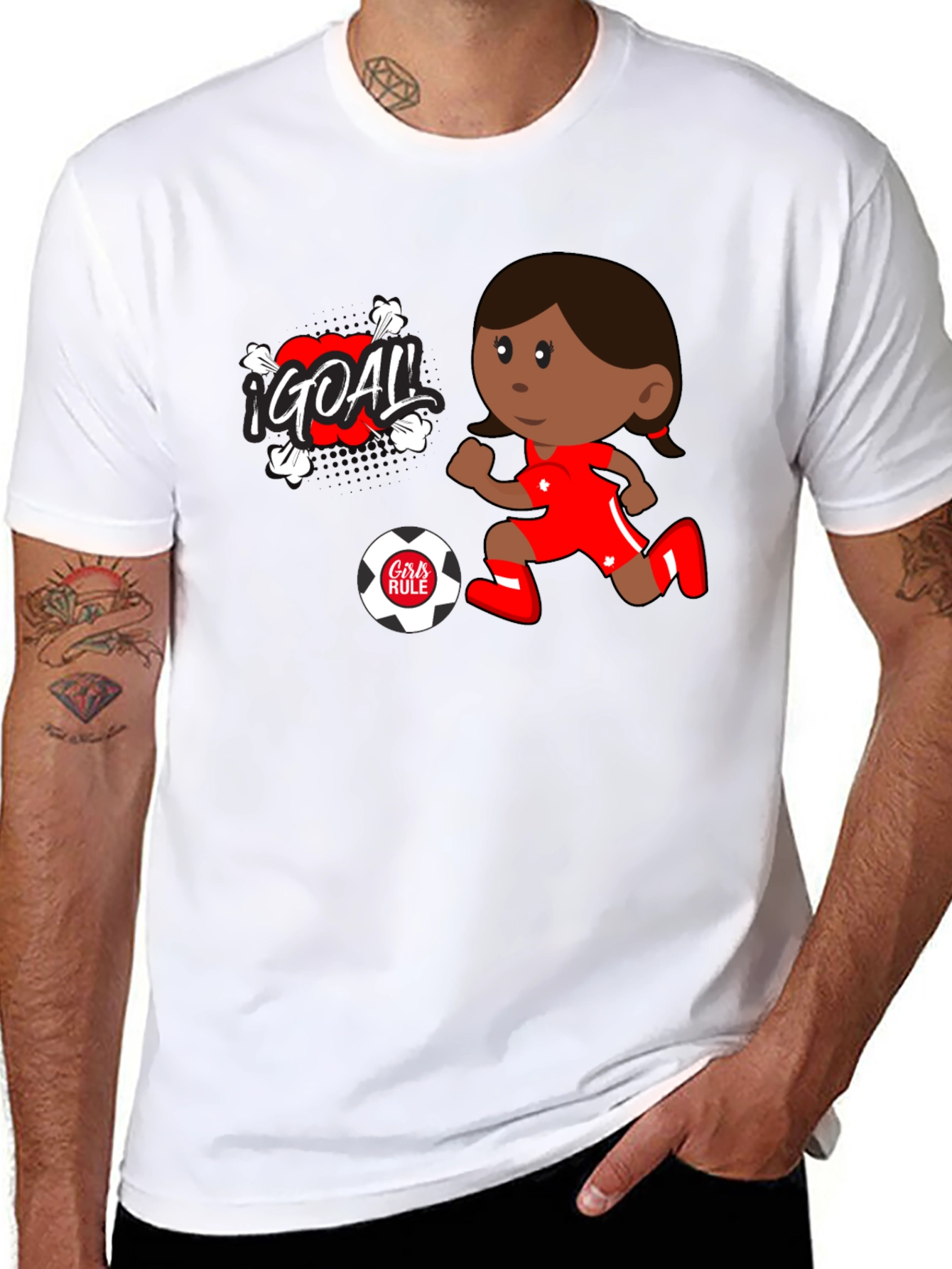Girls Rule Soccer Goal T-Shirt