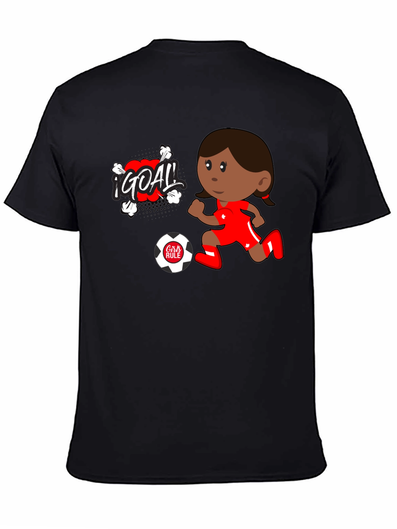Girls Rule Soccer Goal T-Shirt