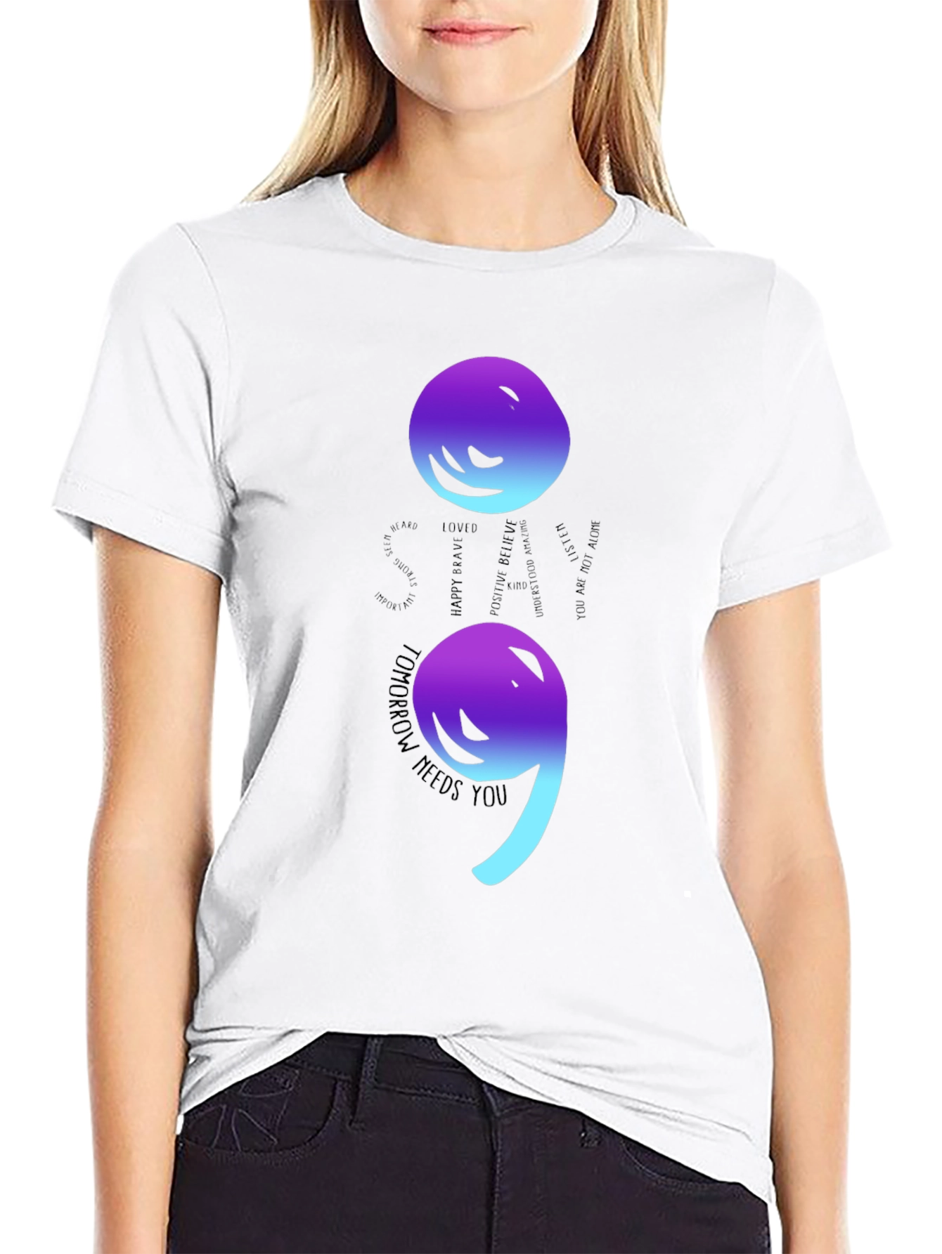 Semicolon Graphic T-Shirt - Tomorrow Needs You
