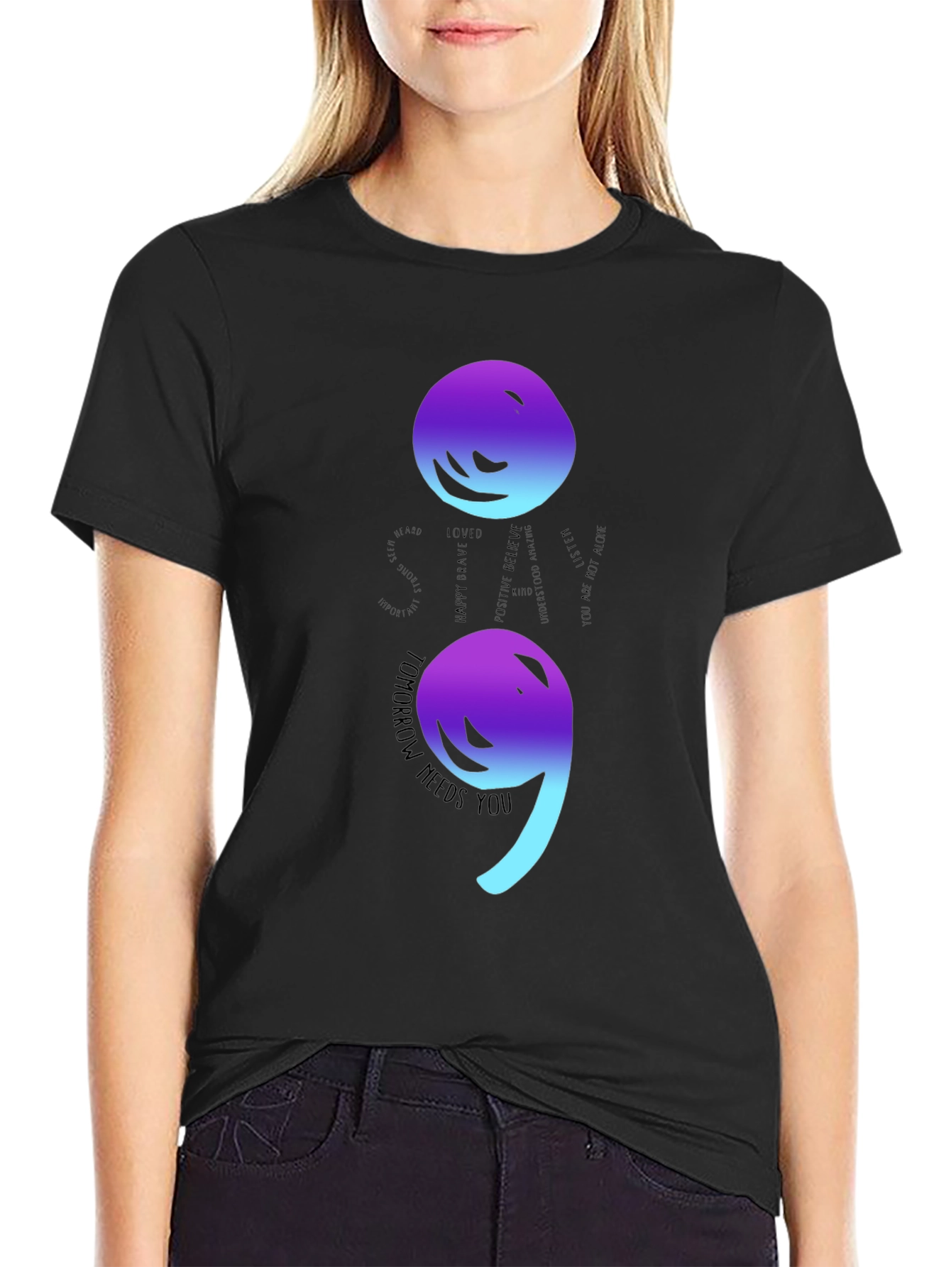 Semicolon Graphic T-Shirt - Tomorrow Needs You