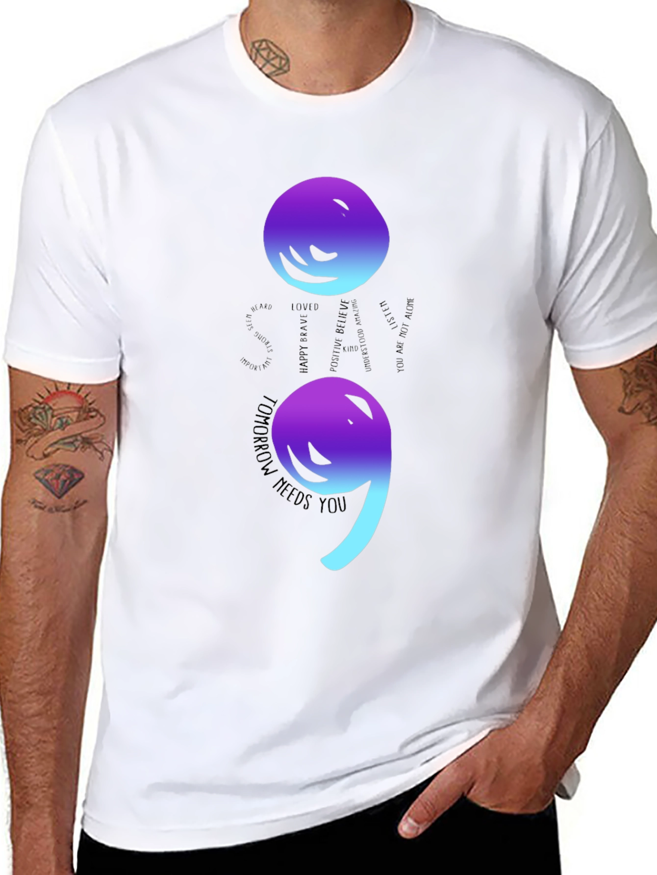 Semicolon Graphic T-Shirt - Tomorrow Needs You