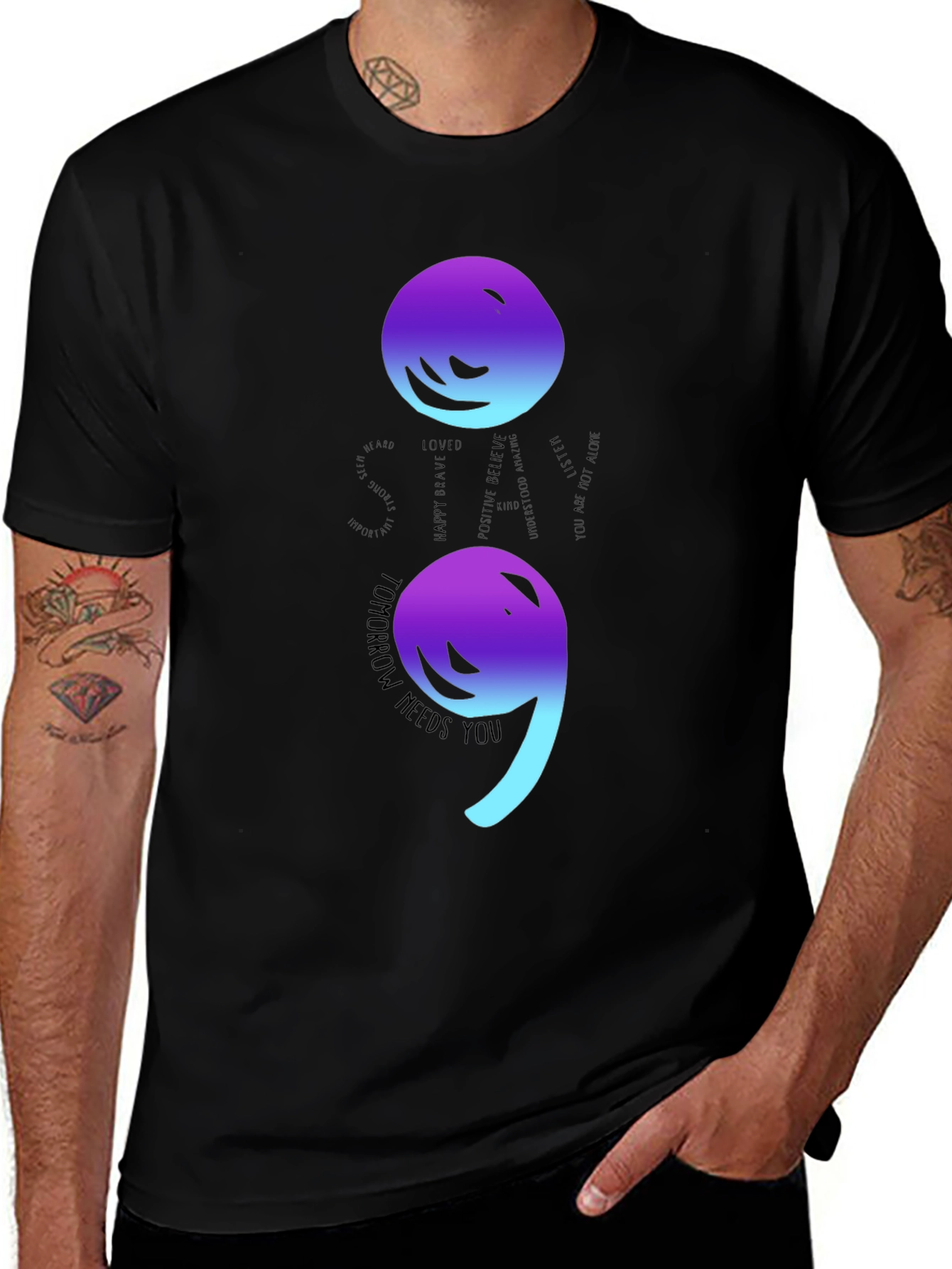 Semicolon Graphic T-Shirt - Tomorrow Needs You