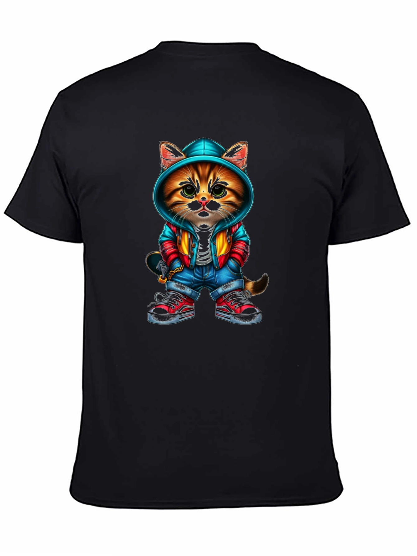 Cool Cat Graphic Tee - Skater Style