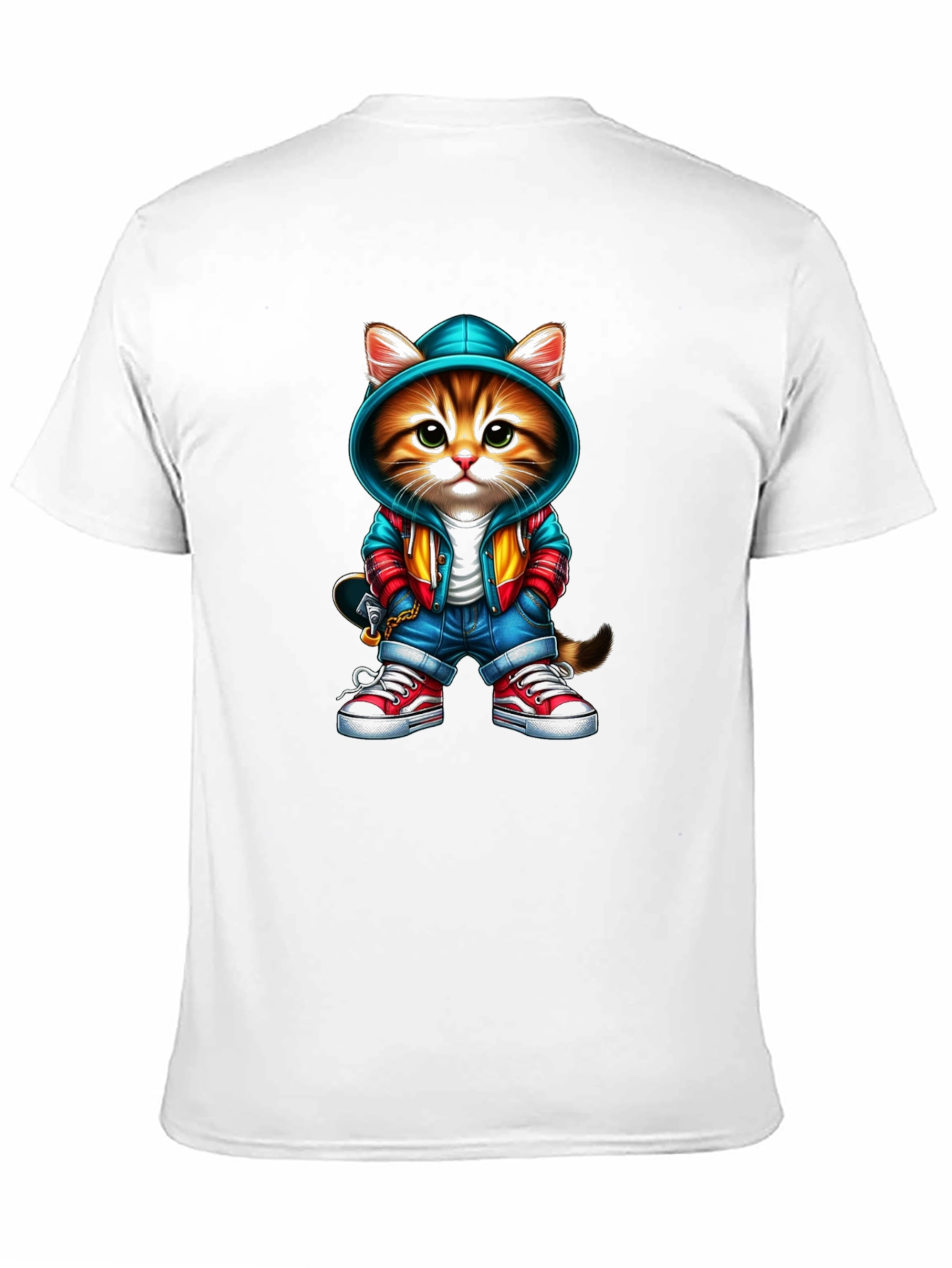 Cool Cat Graphic Tee - Skater Style