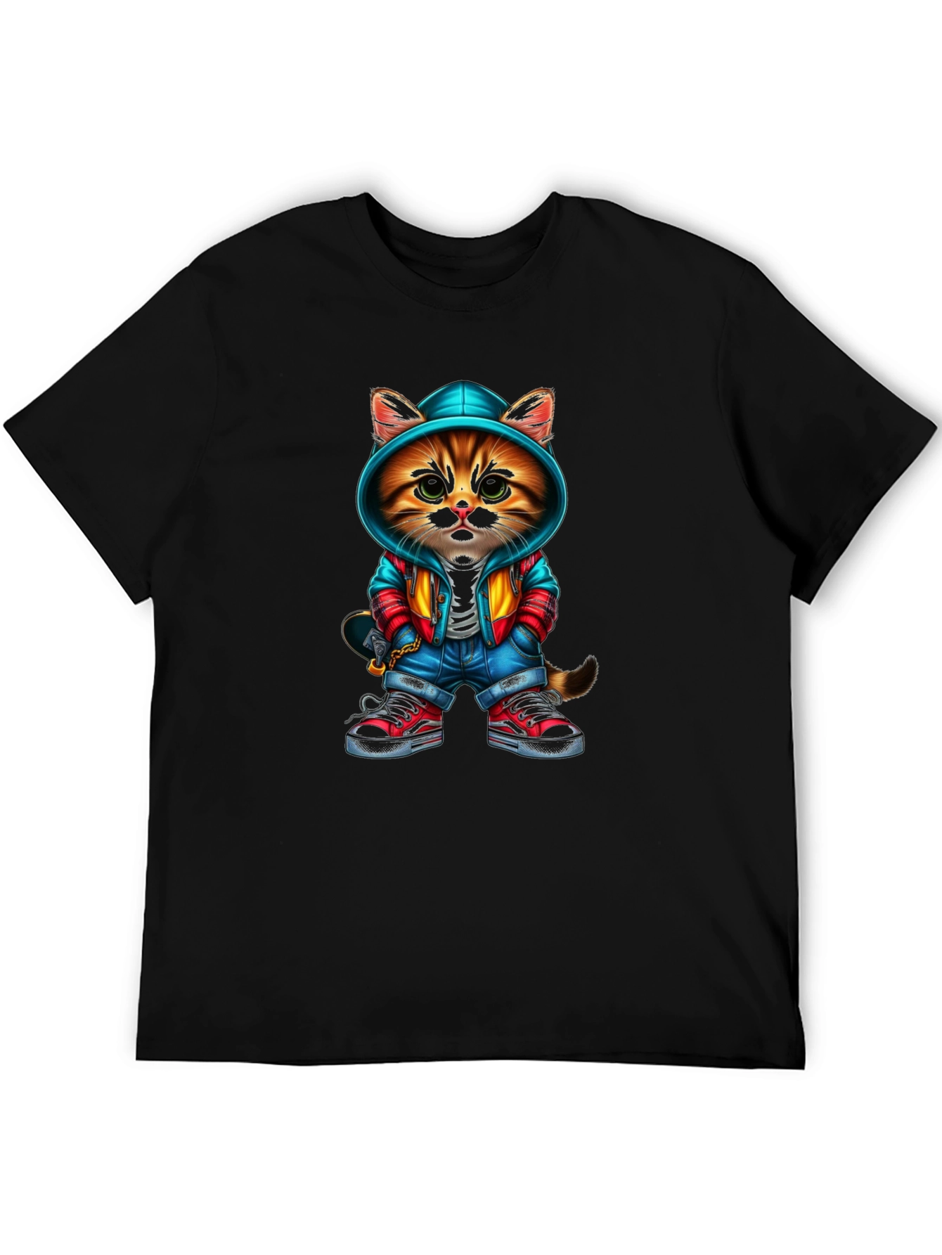 Cool Cat Graphic Tee - Skater Style