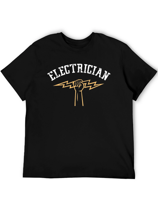 Electrician T-Shirt - Hand Holding Lightning Bolt