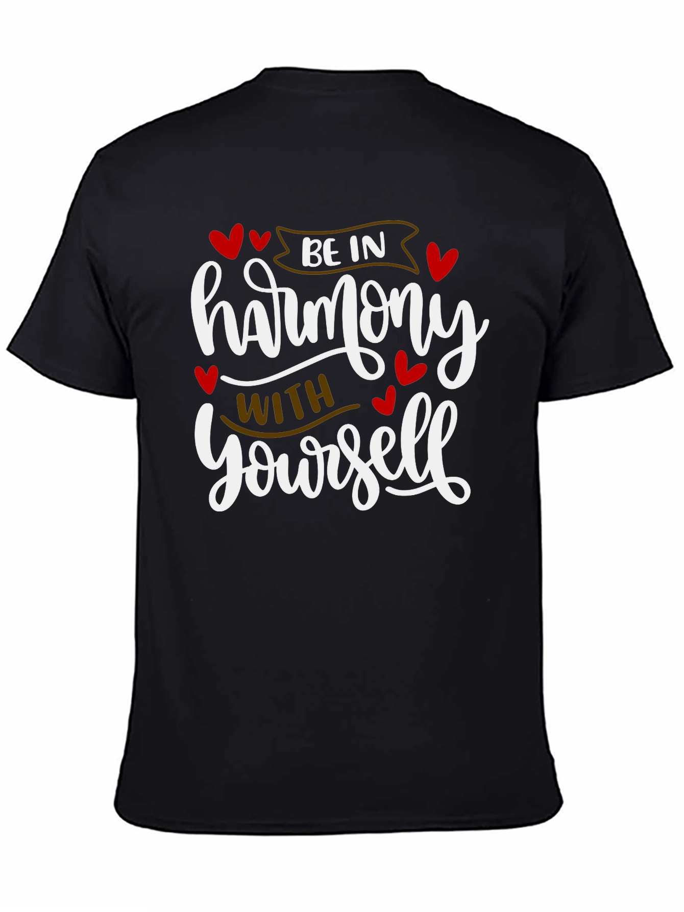 Harmony Within Mens Black Graphic Tee