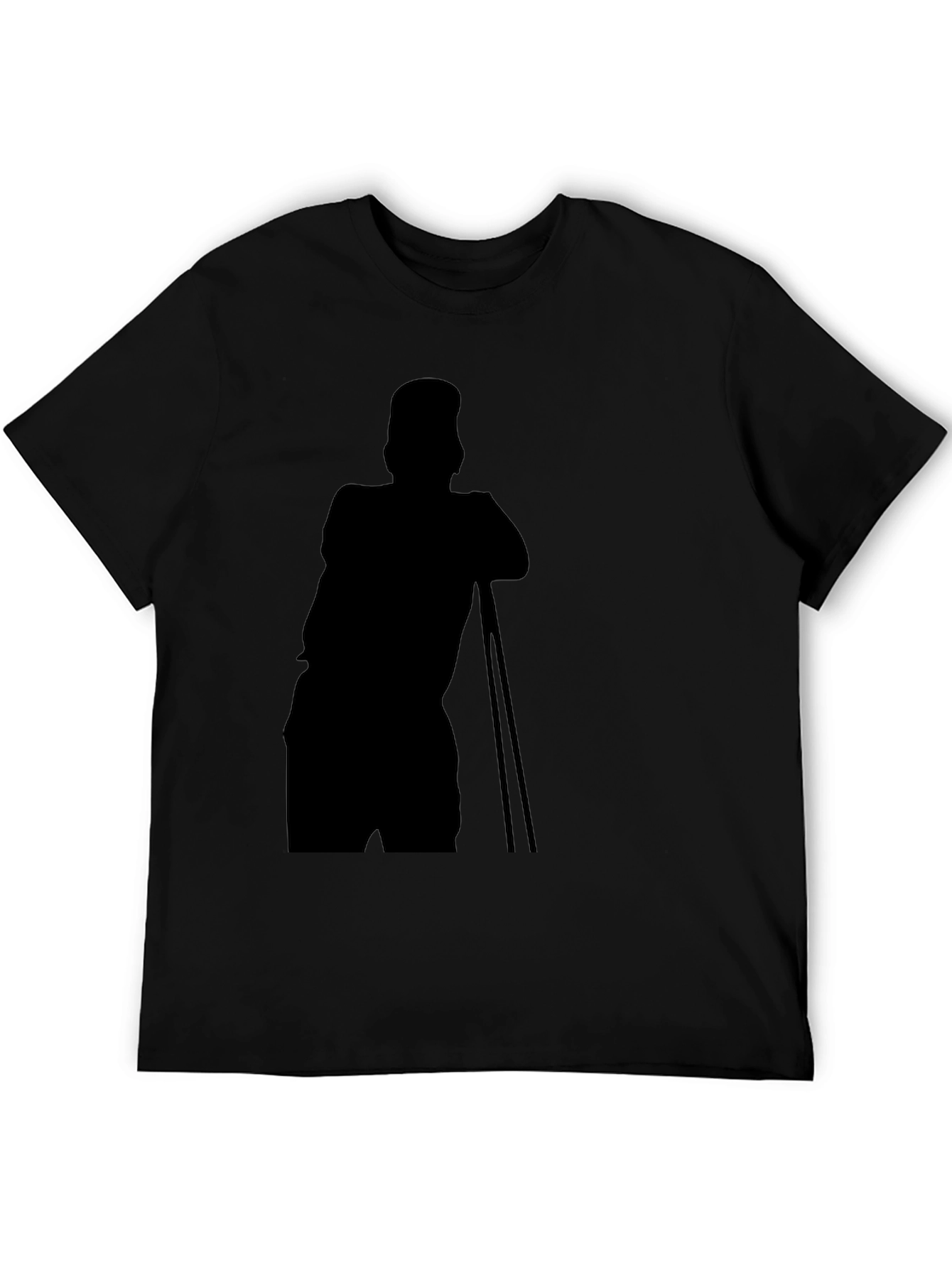 Stylish Black T-Shirt with Silhouette Print