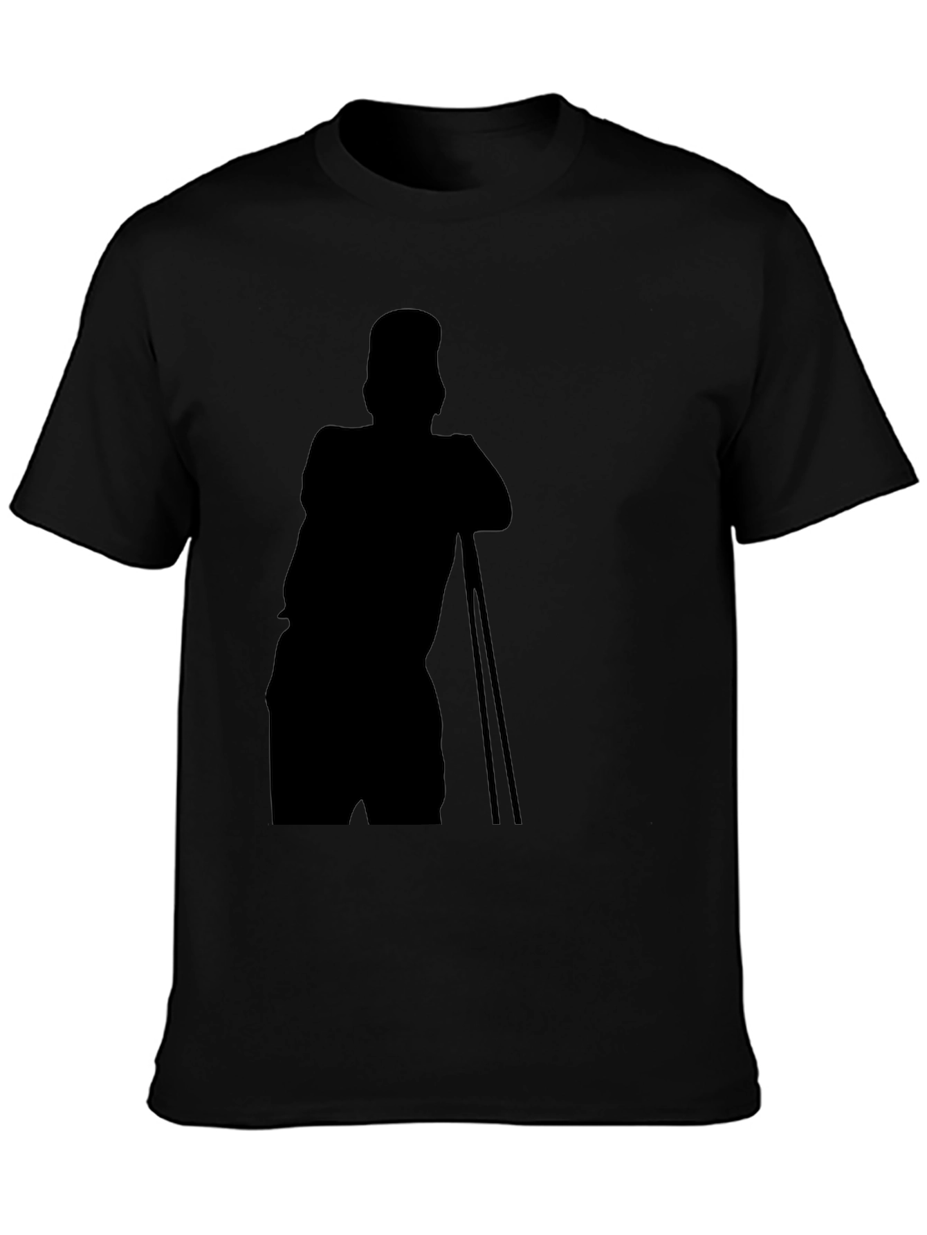 Stylish Black T-Shirt with Silhouette Print