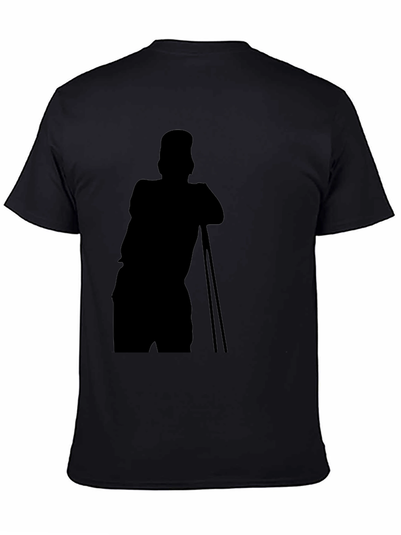 Stylish Black T-Shirt with Silhouette Print