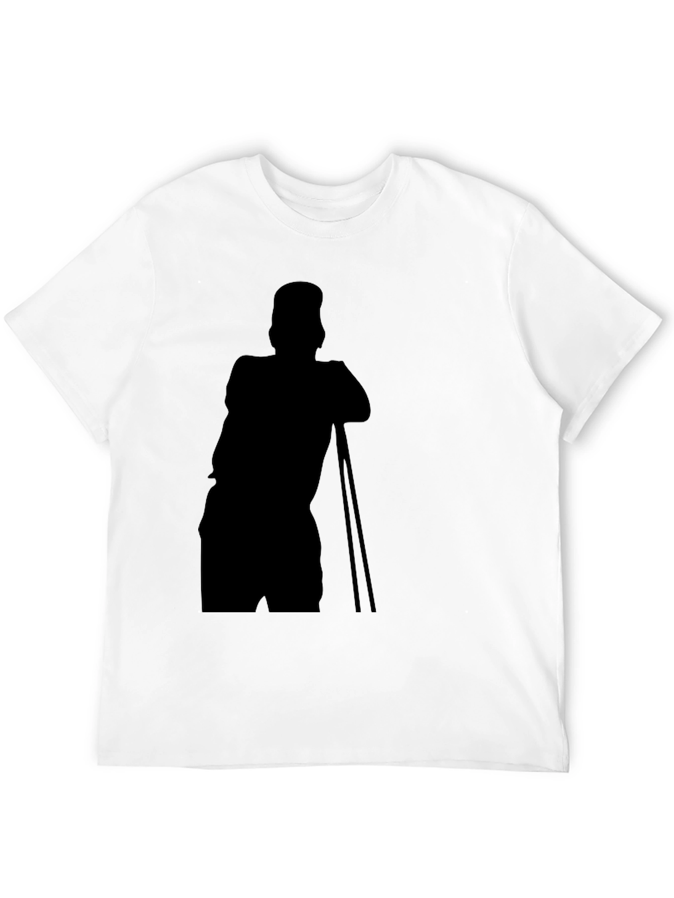 Stylish Black T-Shirt with Silhouette Print