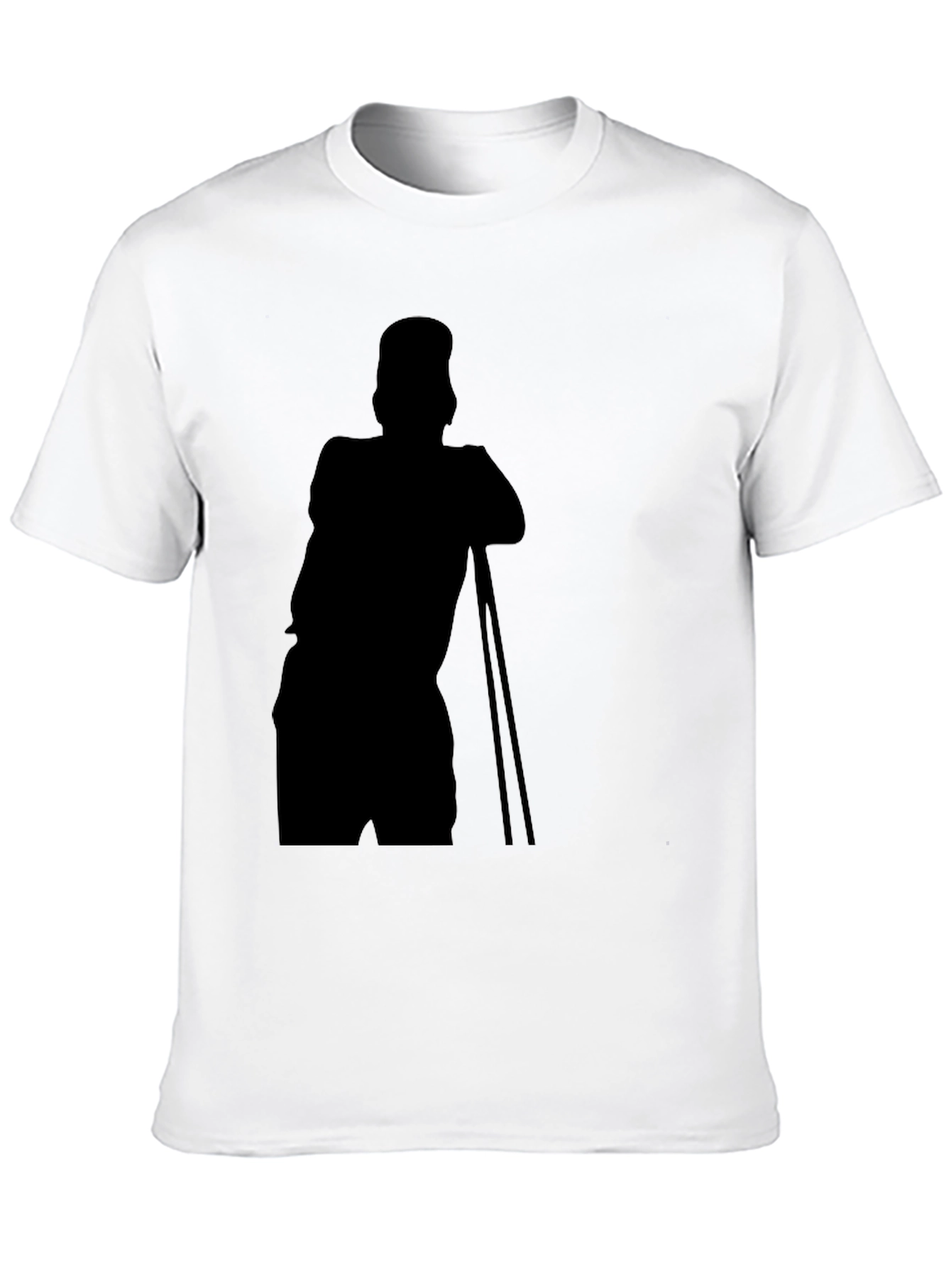 Stylish Black T-Shirt with Silhouette Print
