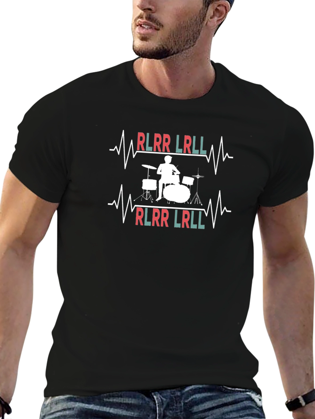 Drummer Heartbeat T-Shirt: Musical Rhythm Tee