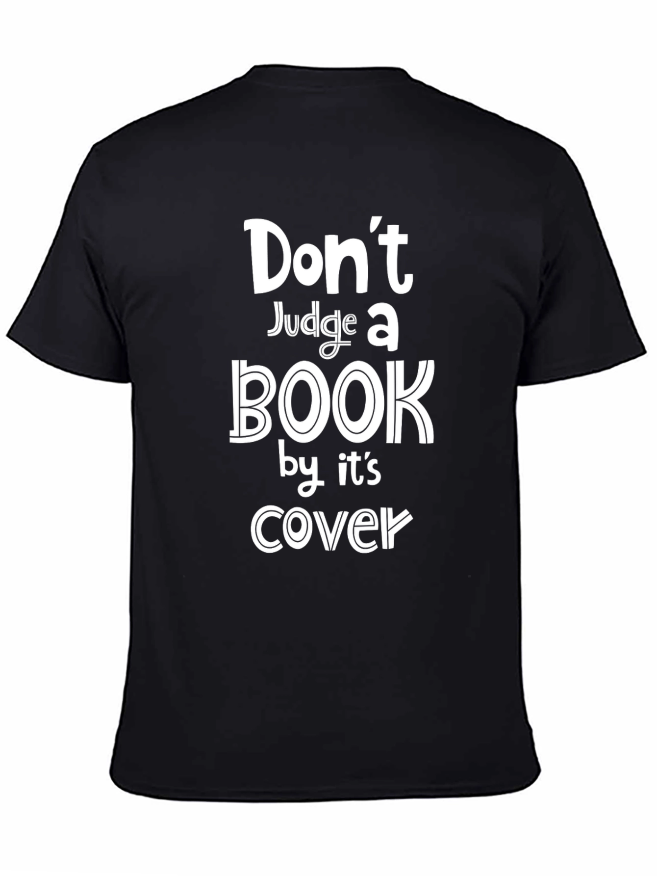 Dont Judge a Book Cover Black T-Shirt