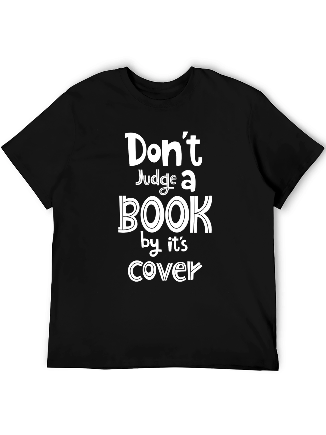 Dont Judge a Book Cover Black T-Shirt