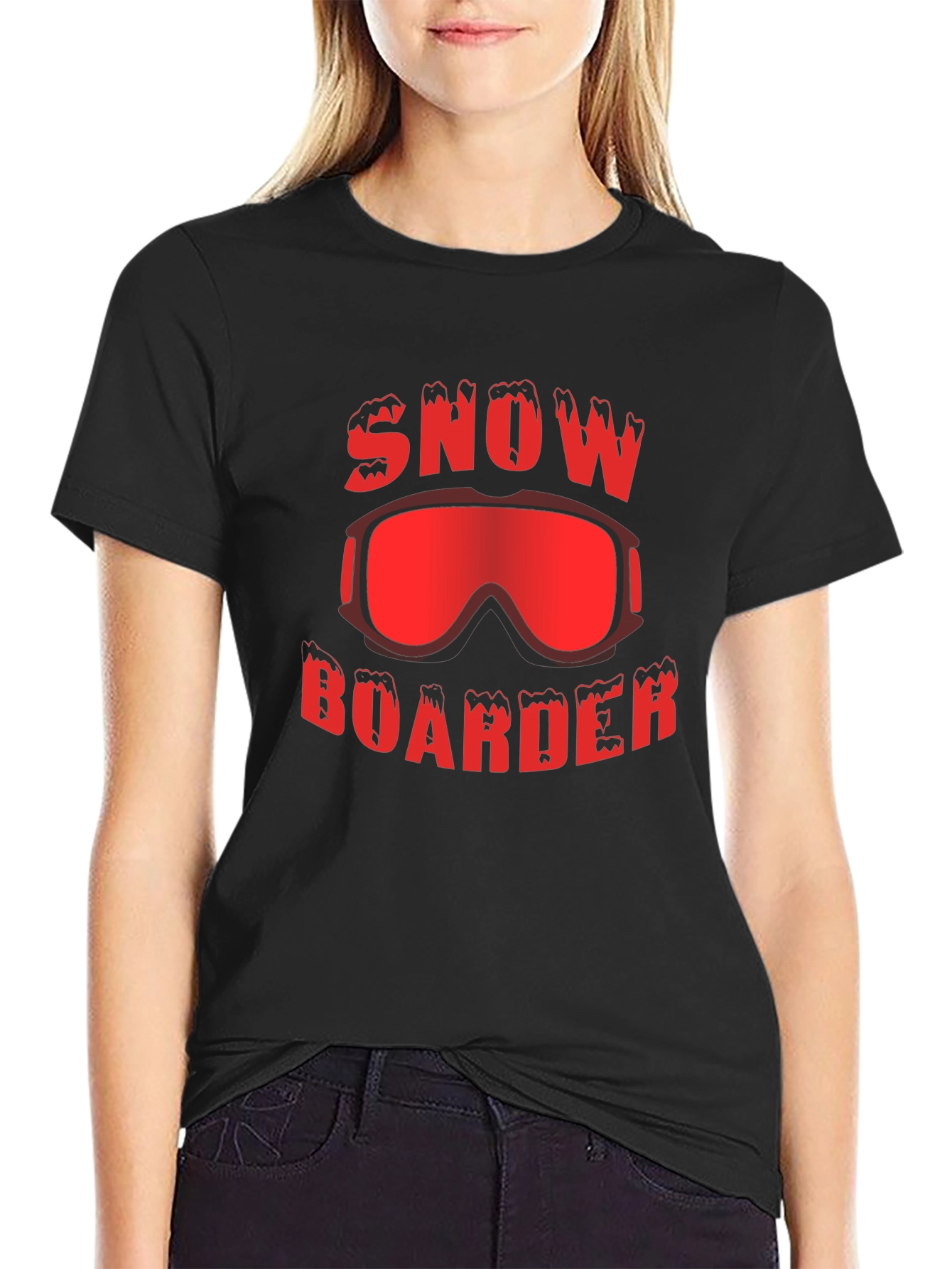 Snowboarder Graphic T-Shirt - Black