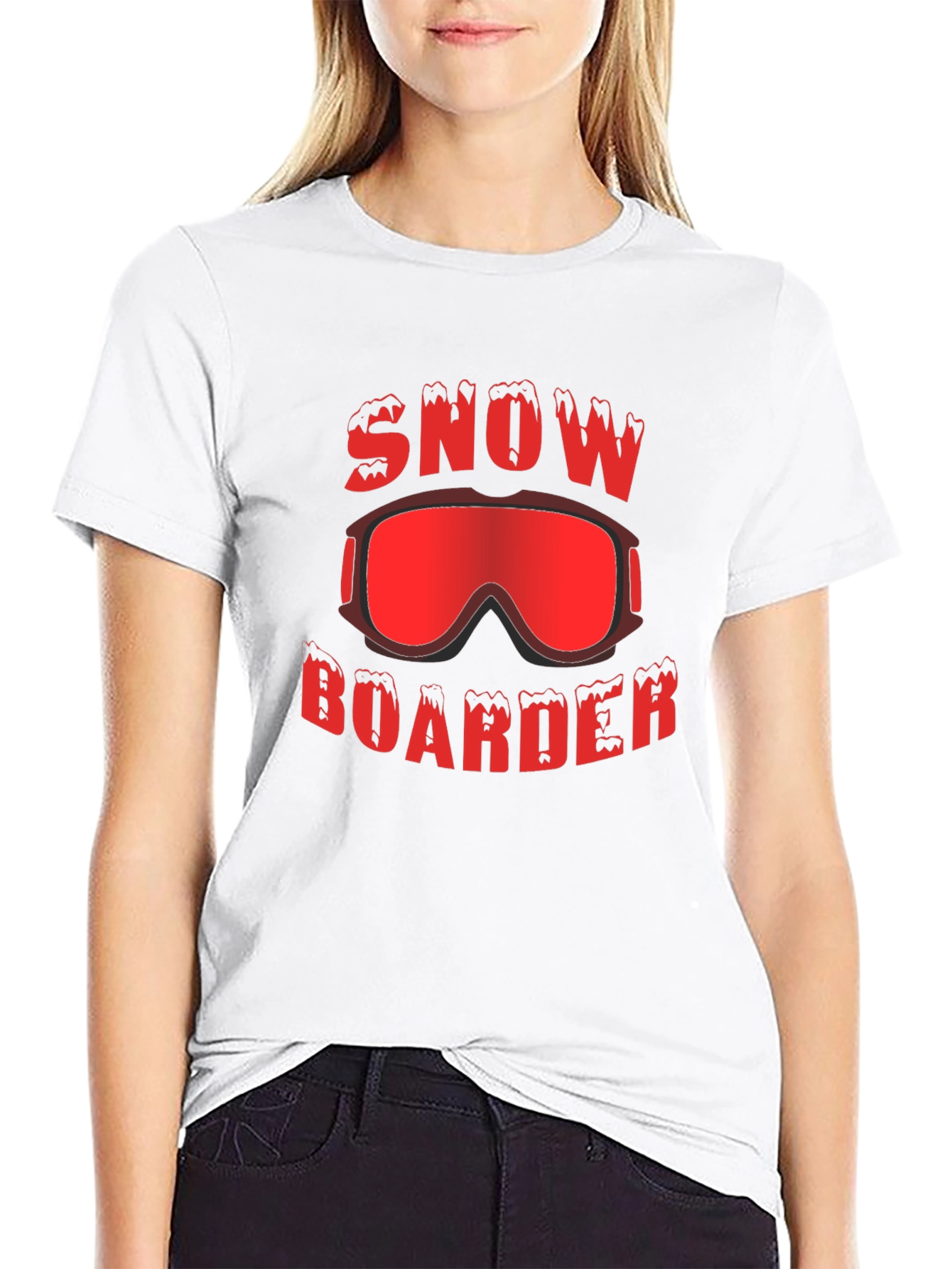 Snowboarder Graphic T-Shirt - Black