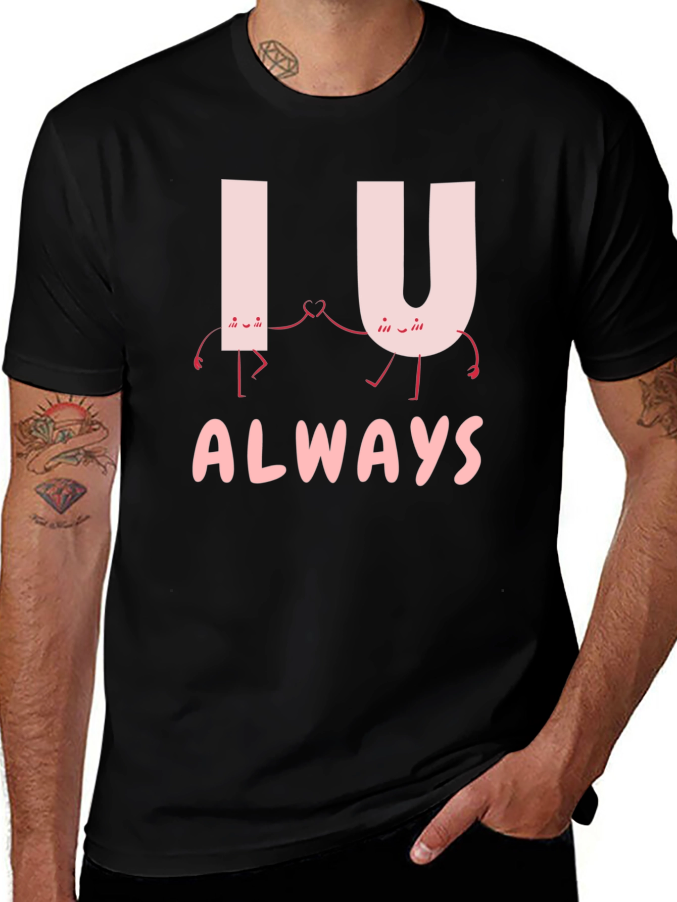I U Always Graphic Tee - Black