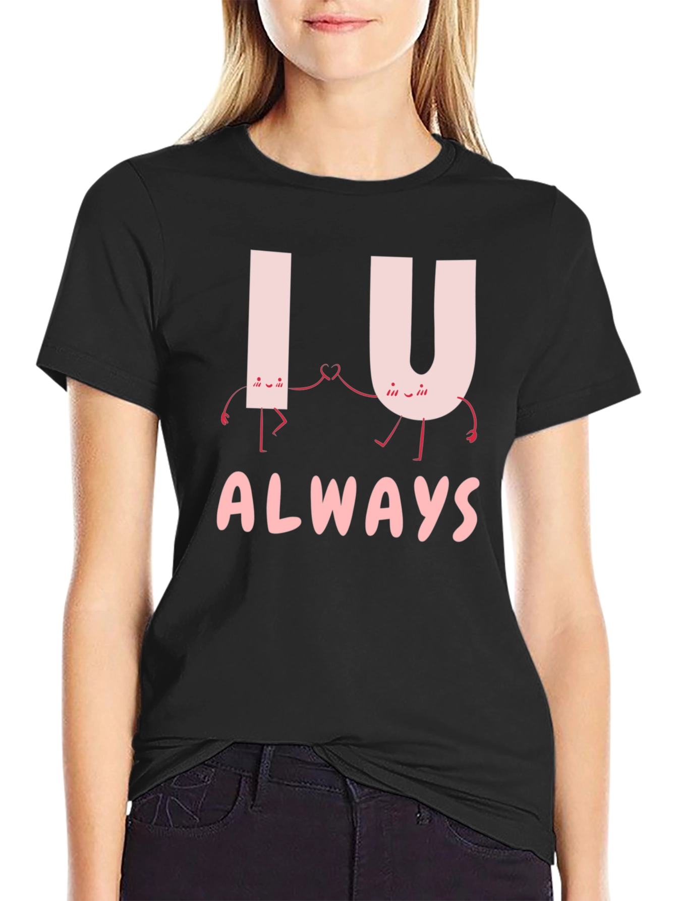 I U Always Graphic Tee - Black