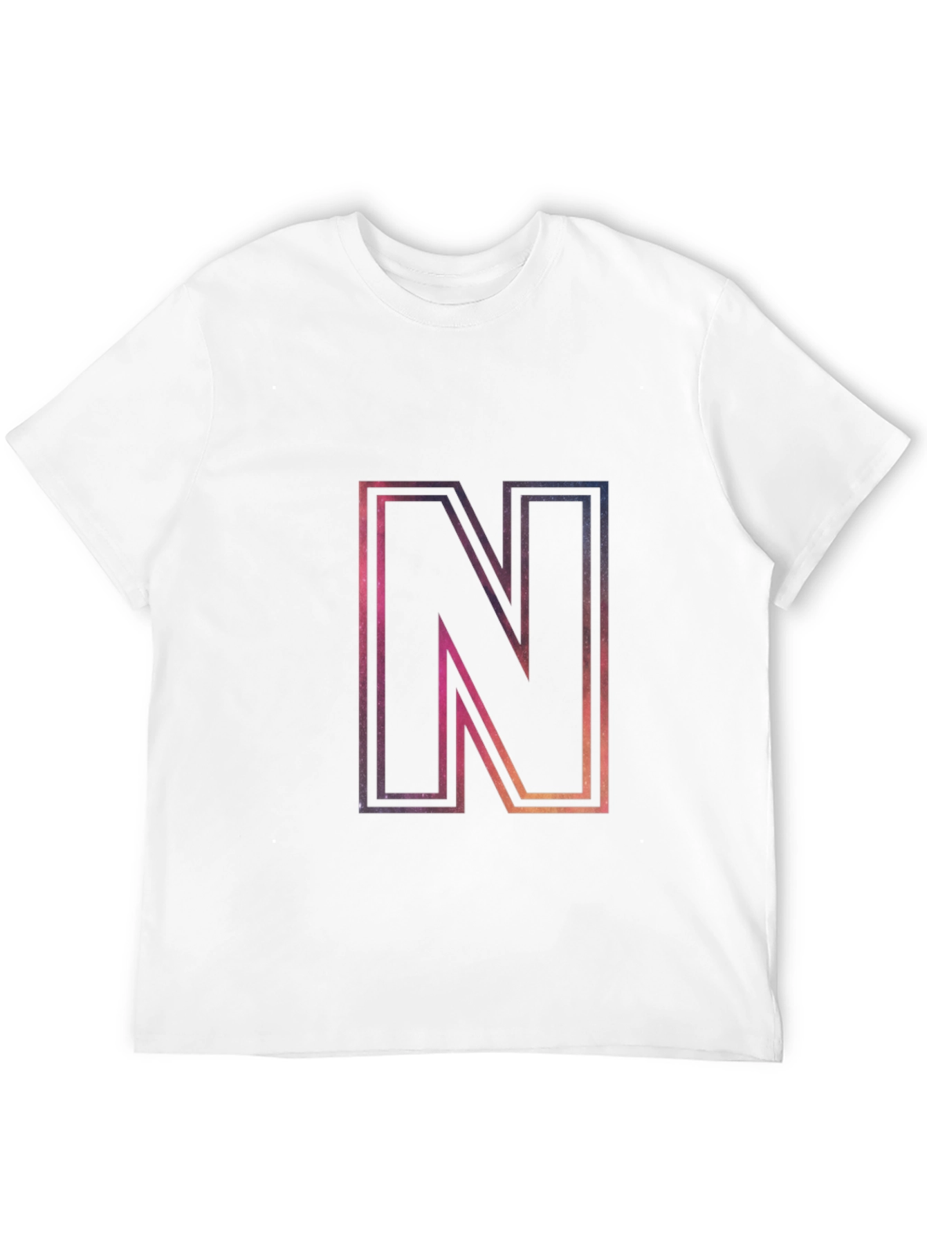 Black T-Shirt with Gradient N Graphic