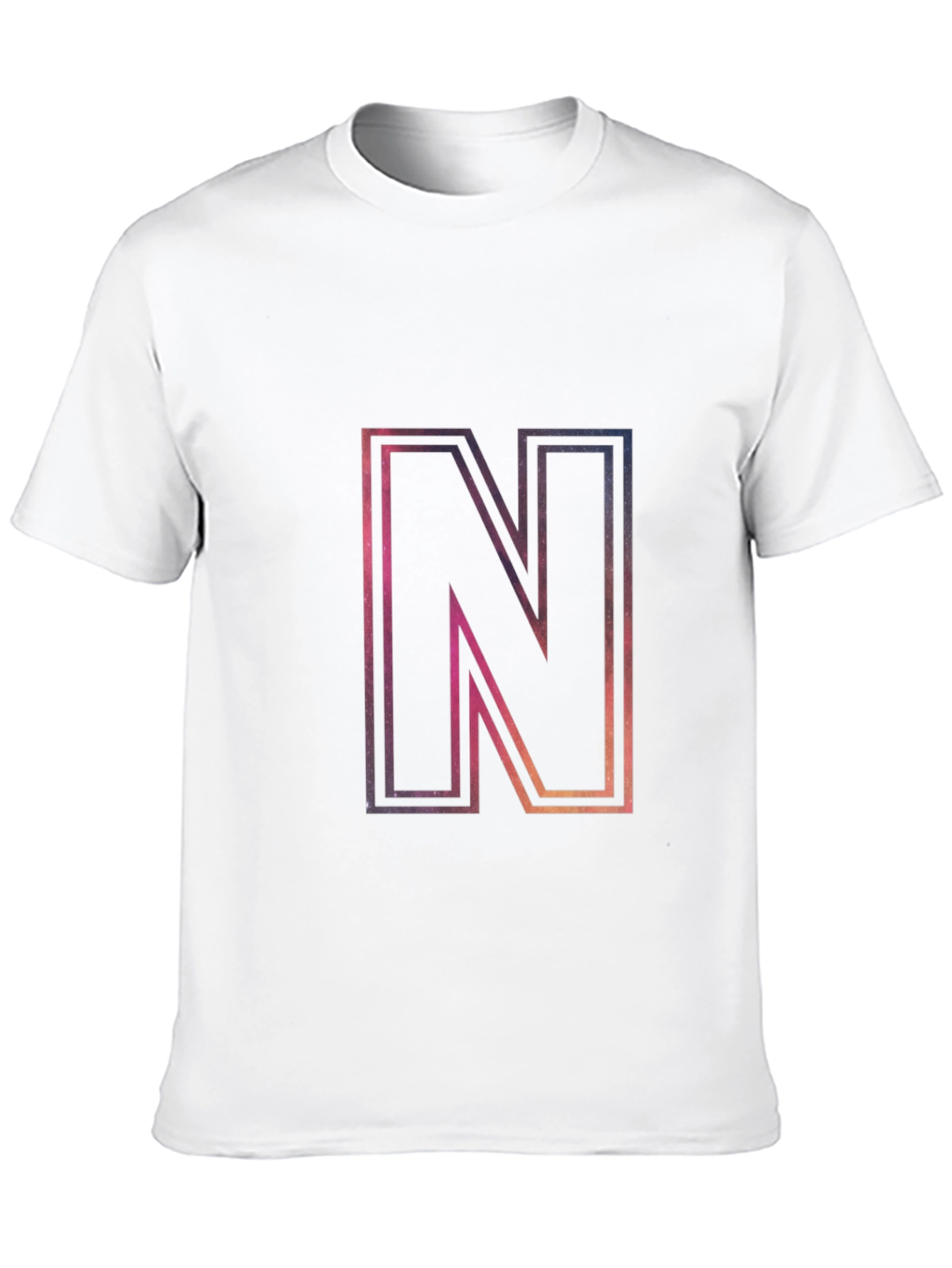 Black T-Shirt with Gradient N Graphic