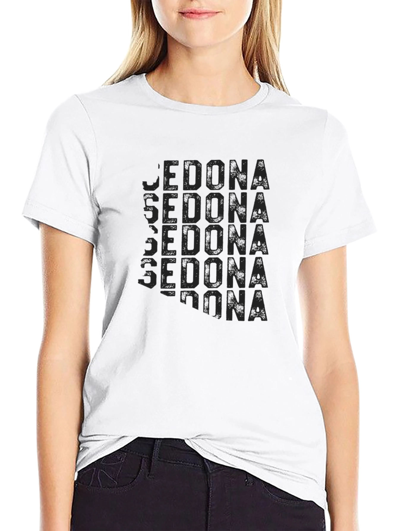 Sedona Arizona Graphic Print Black T-Shirt