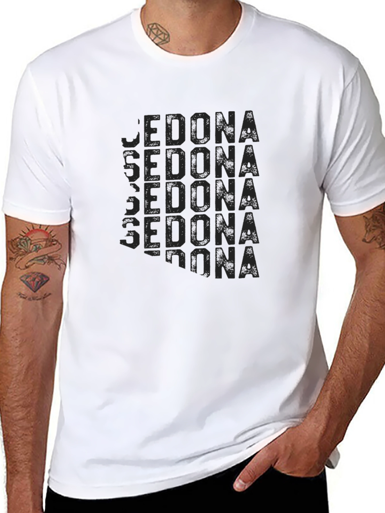 Sedona Arizona Graphic Print Black T-Shirt