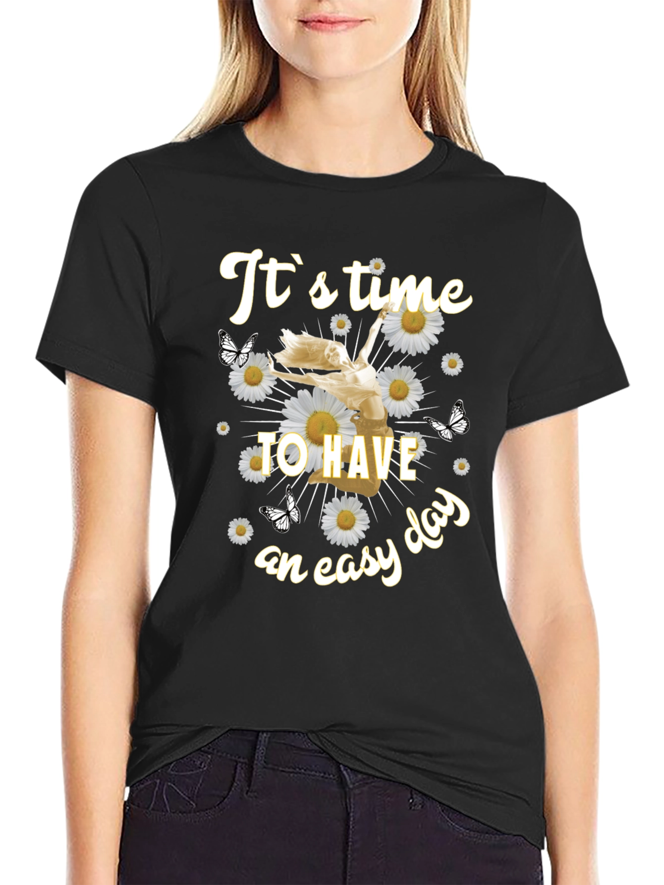 Relaxed Fit Graphic Tee - Easy Day Design