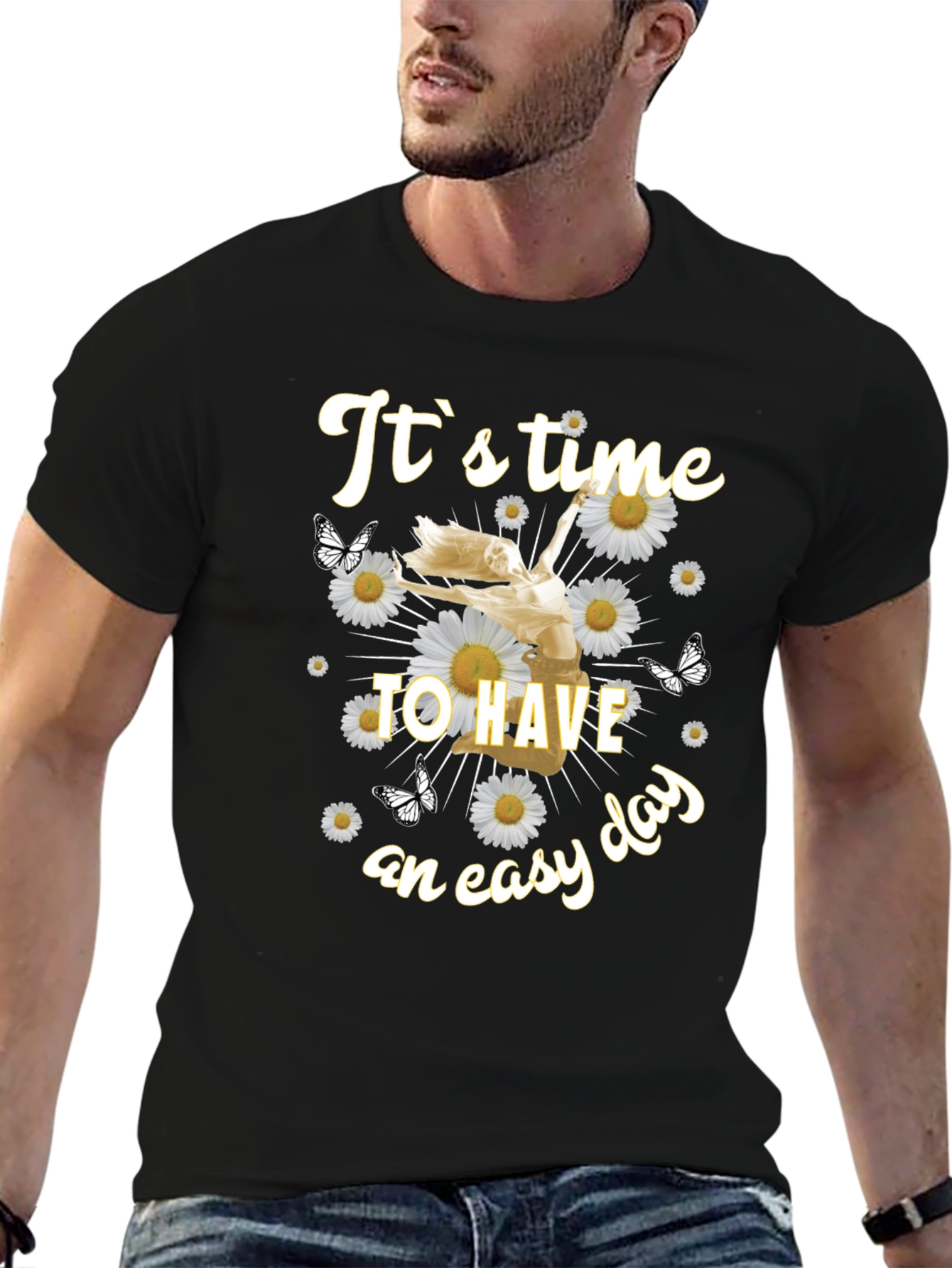 Relaxed Fit Graphic Tee - Easy Day Design