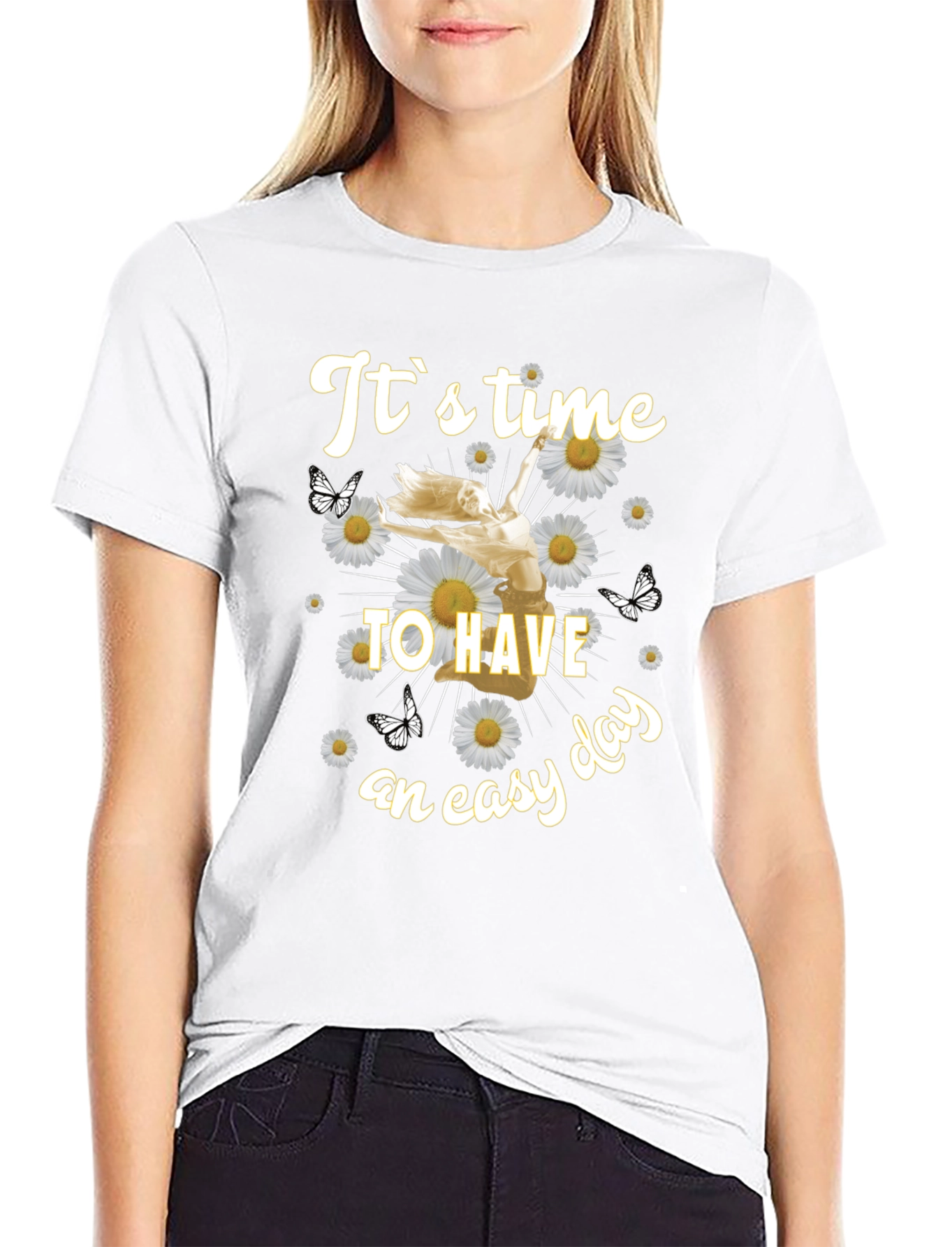 Relaxed Fit Graphic Tee - Easy Day Design