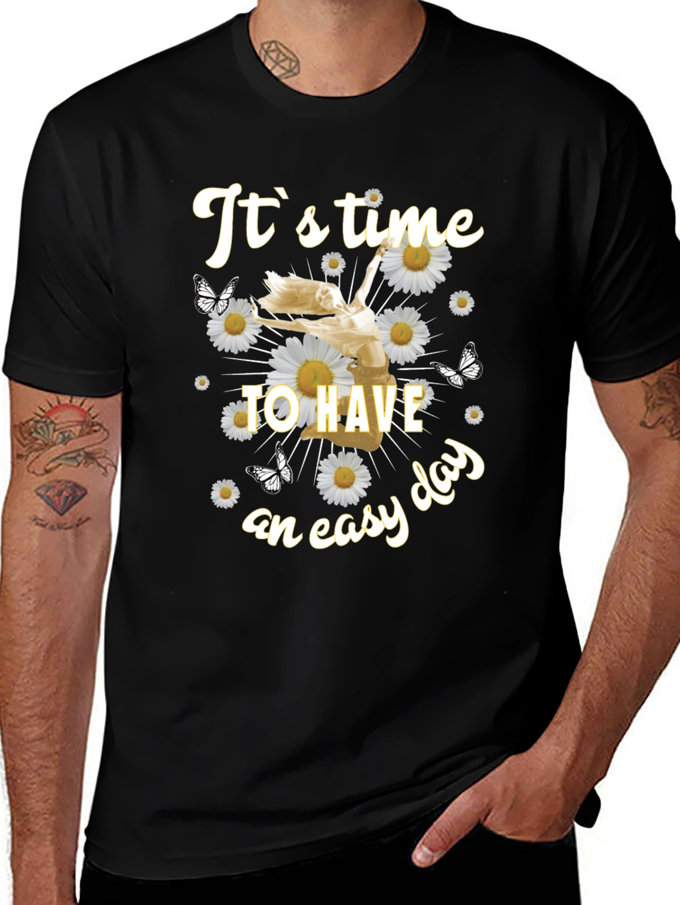 Relaxed Fit Graphic Tee - Easy Day Design