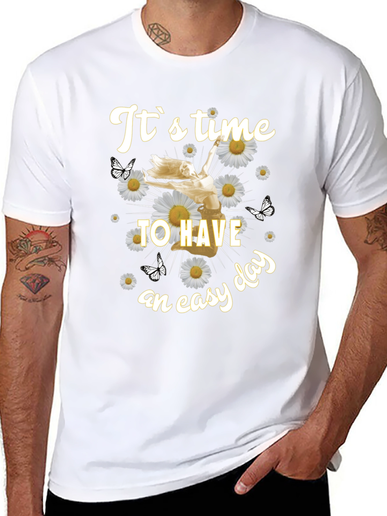 Relaxed Fit Graphic Tee - Easy Day Design