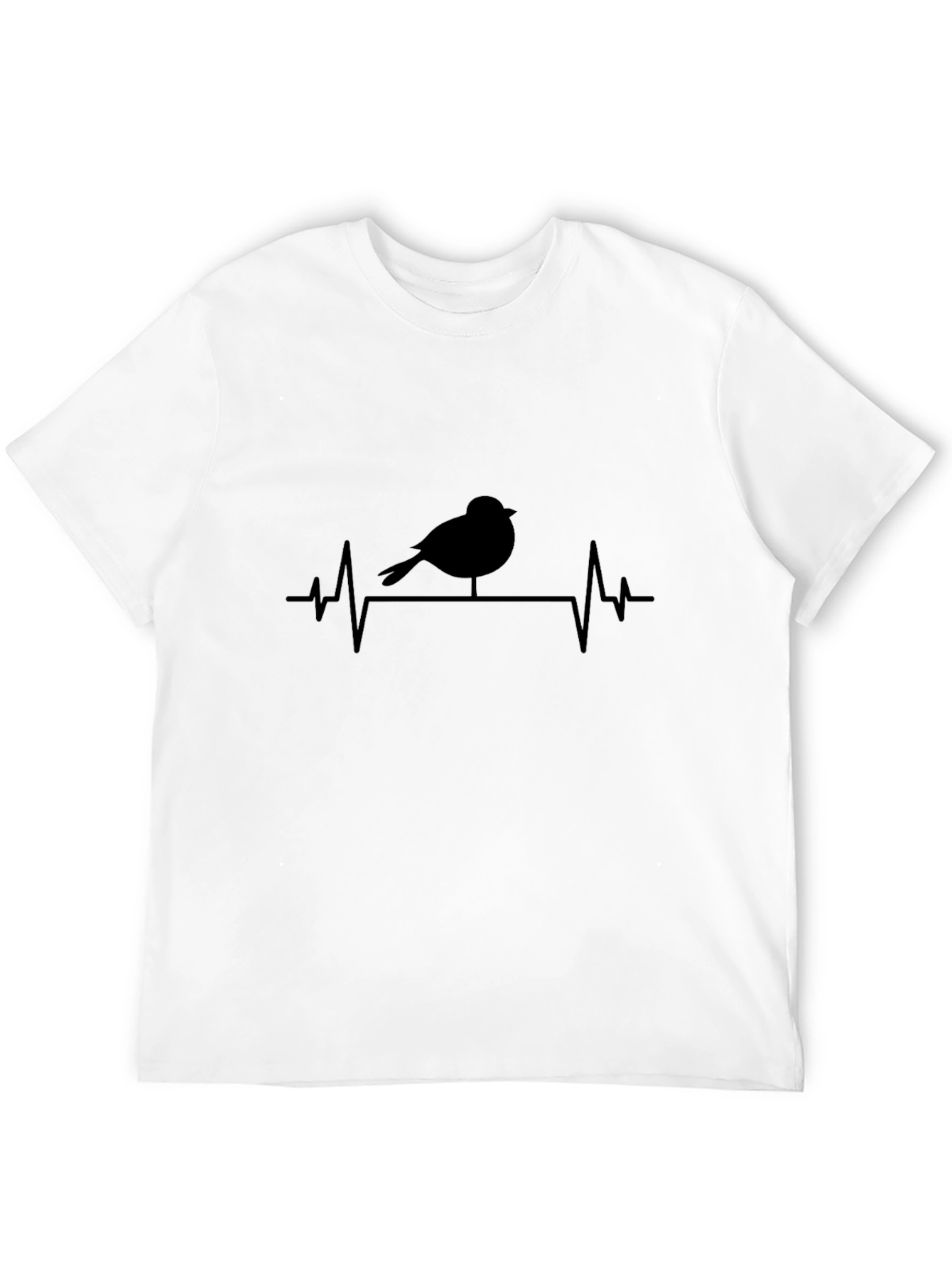 Bird on Heartbeat Line Graphic Tee