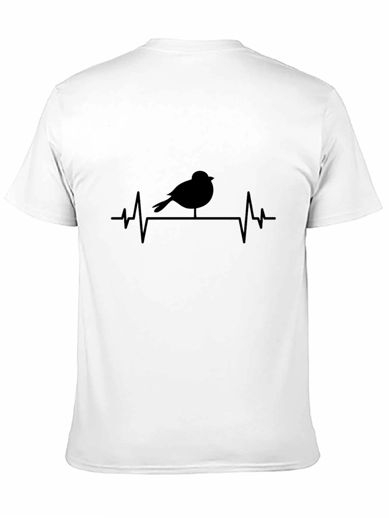 Bird on Heartbeat Line Graphic Tee