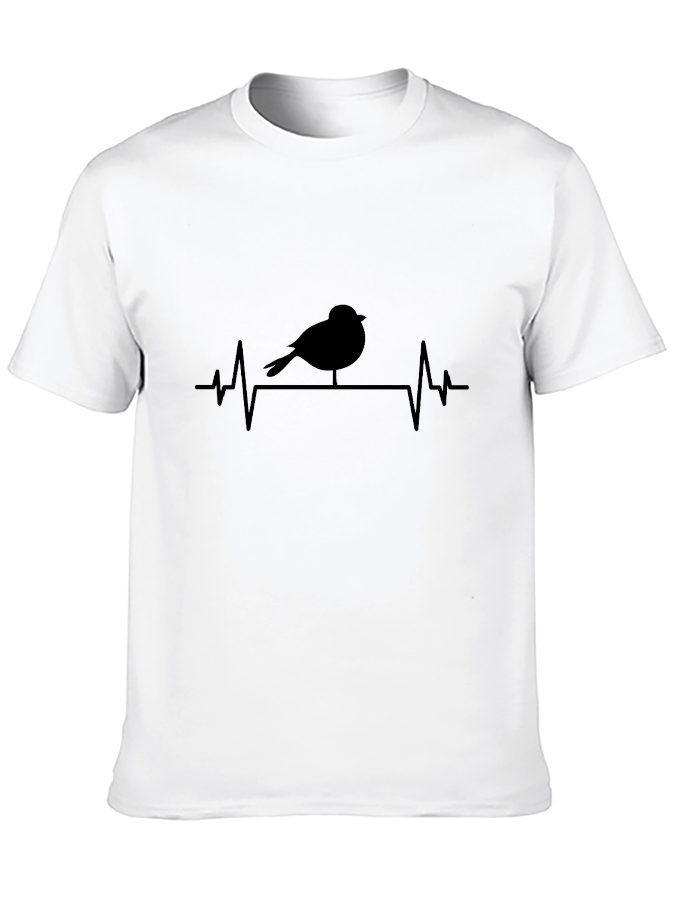 Bird on Heartbeat Line Graphic Tee