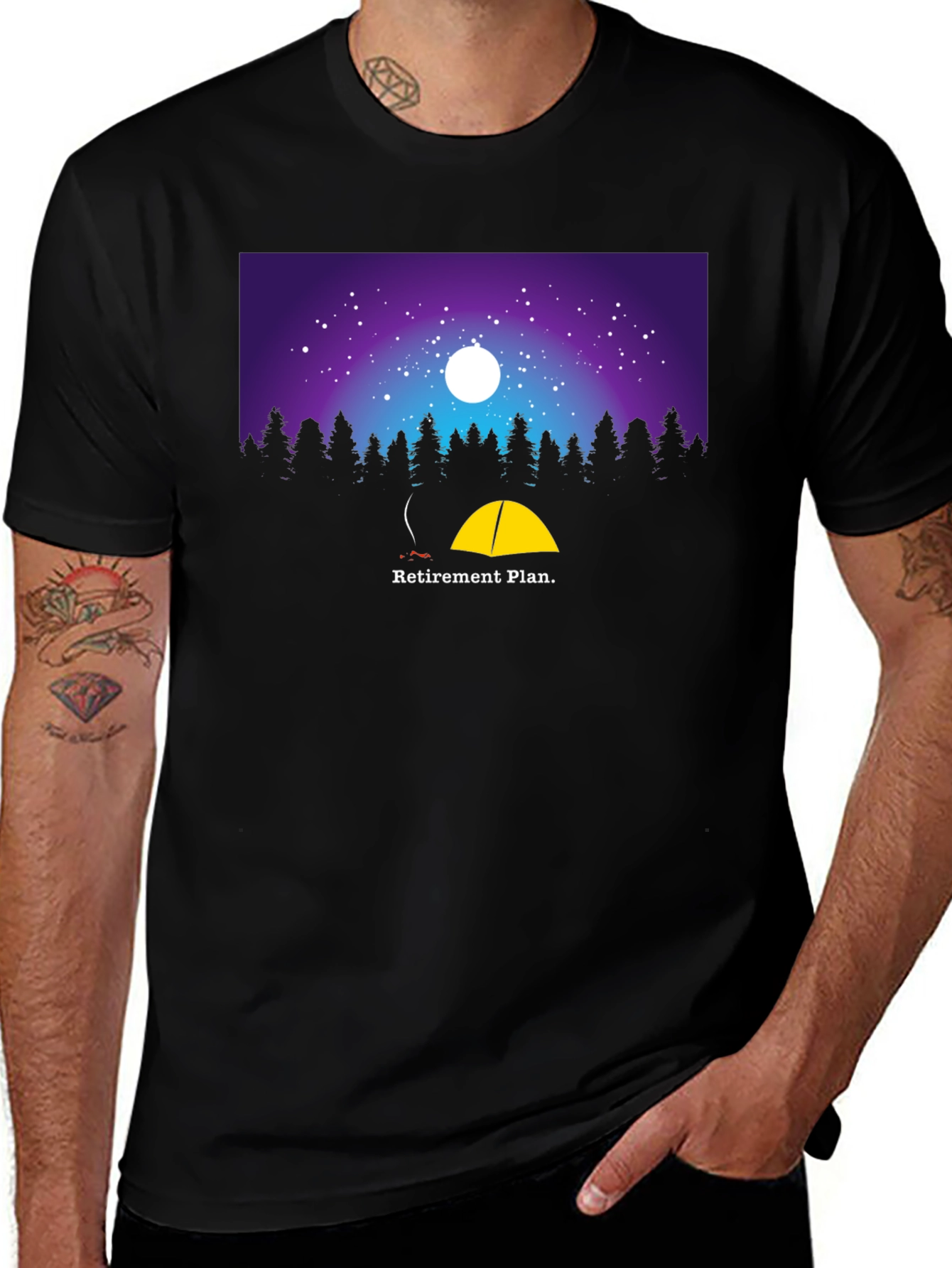 Retirement Plan Camping Graphic T-Shirt