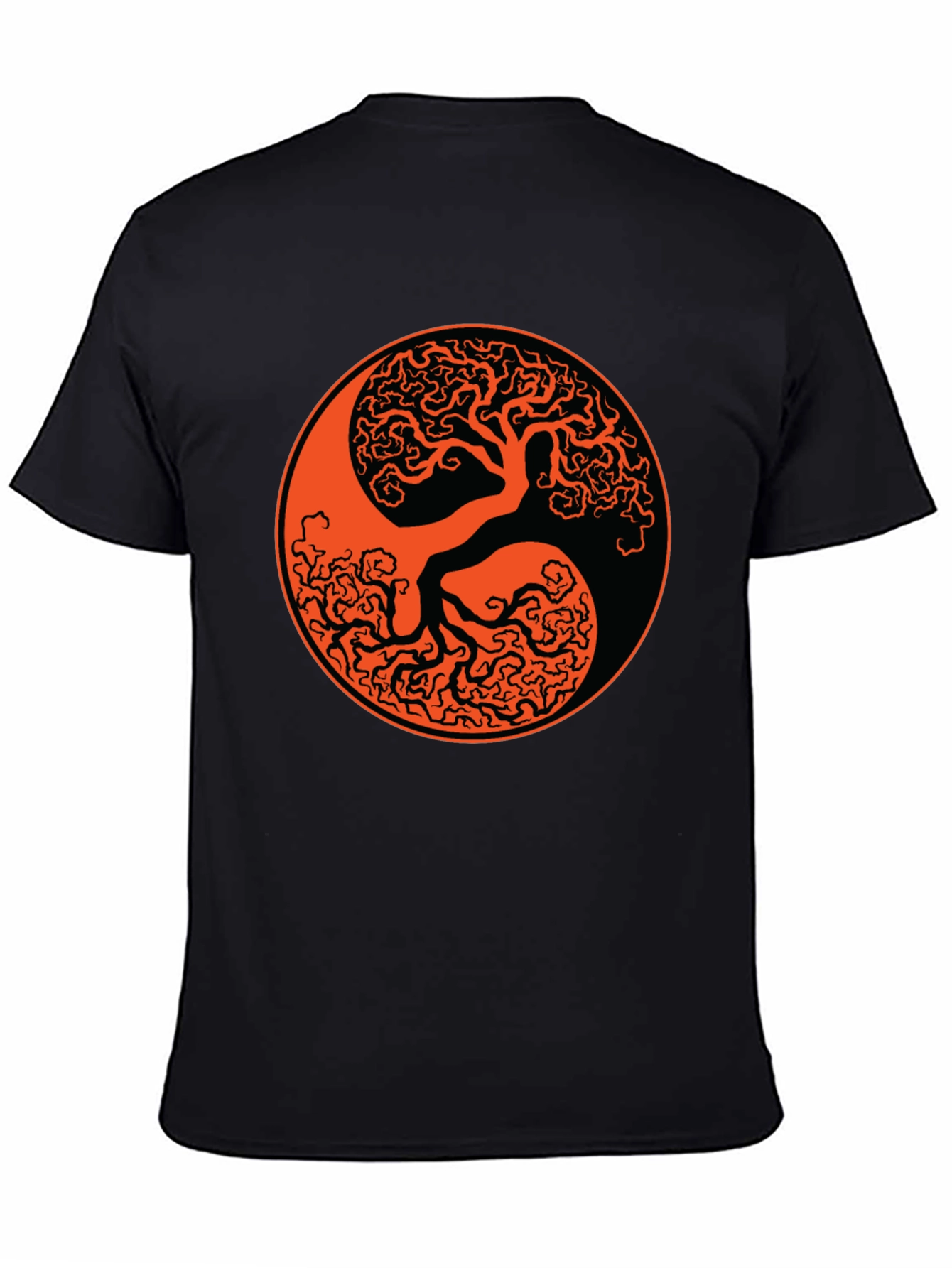 Yin Yang Tree Black T-Shirt
