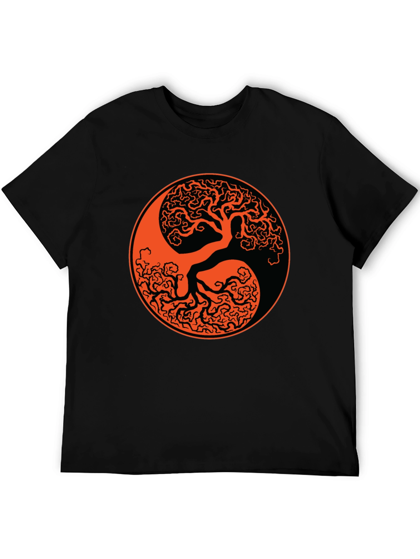 Yin Yang Tree Black T-Shirt