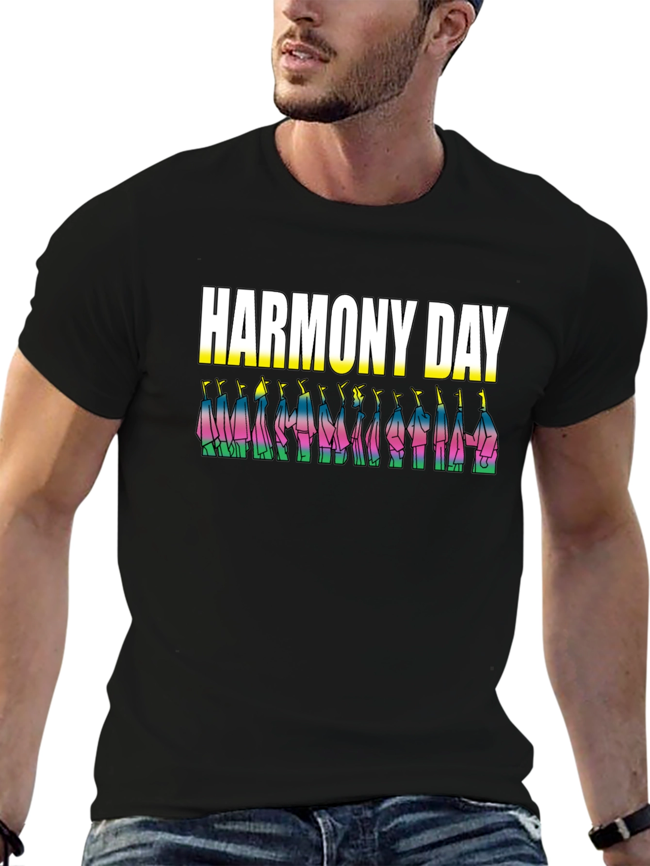 Harmony Day Black Graphic Tee