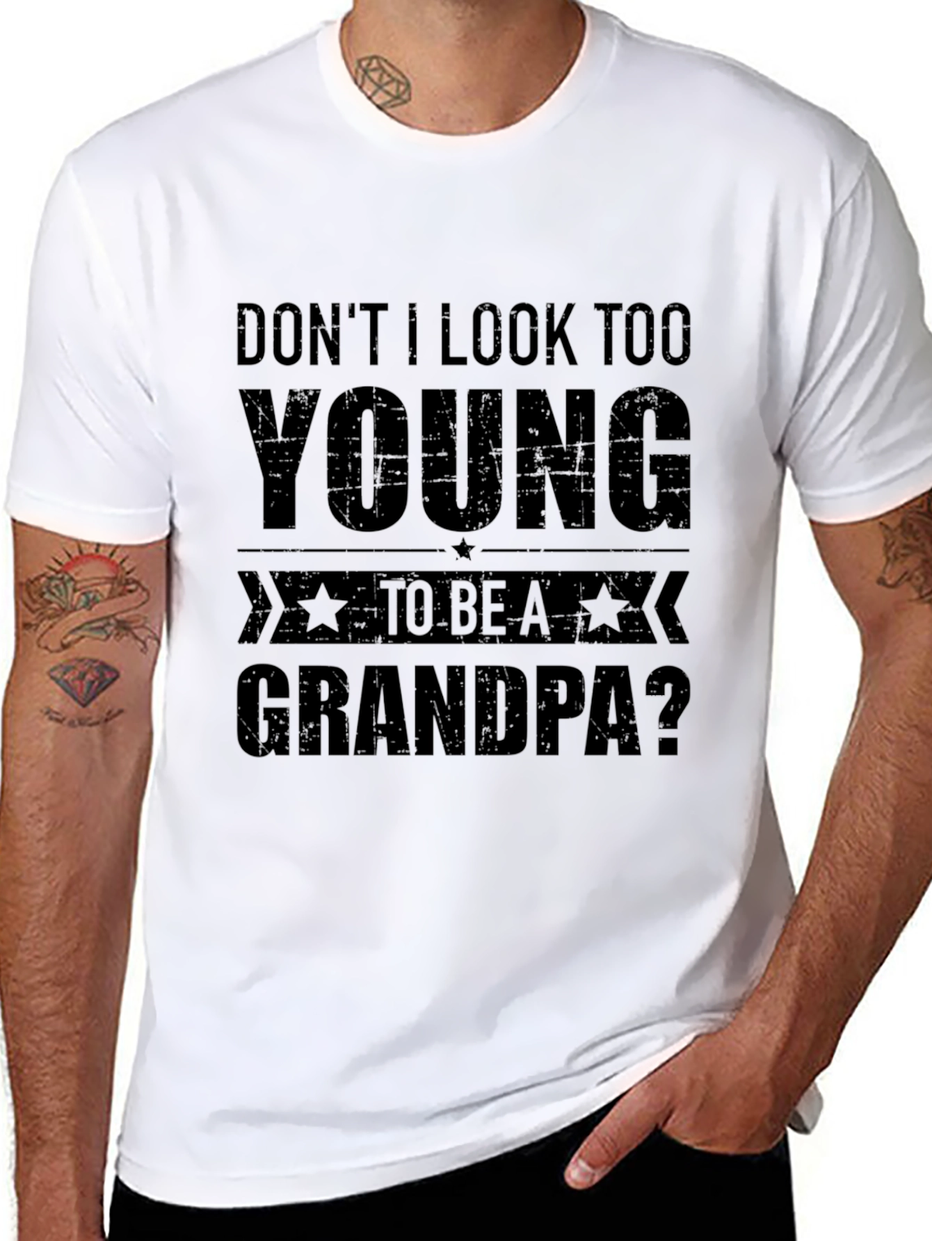 Funny Grandpa T-Shirt - Dont I Look Too Young?