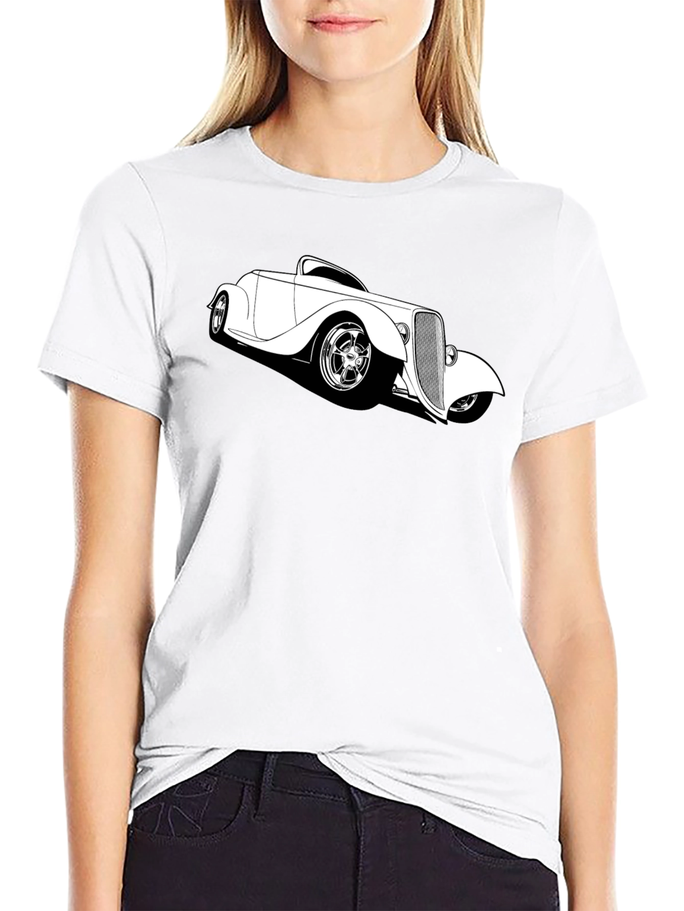 Classic Car T-Shirt - Black Cotton Tee