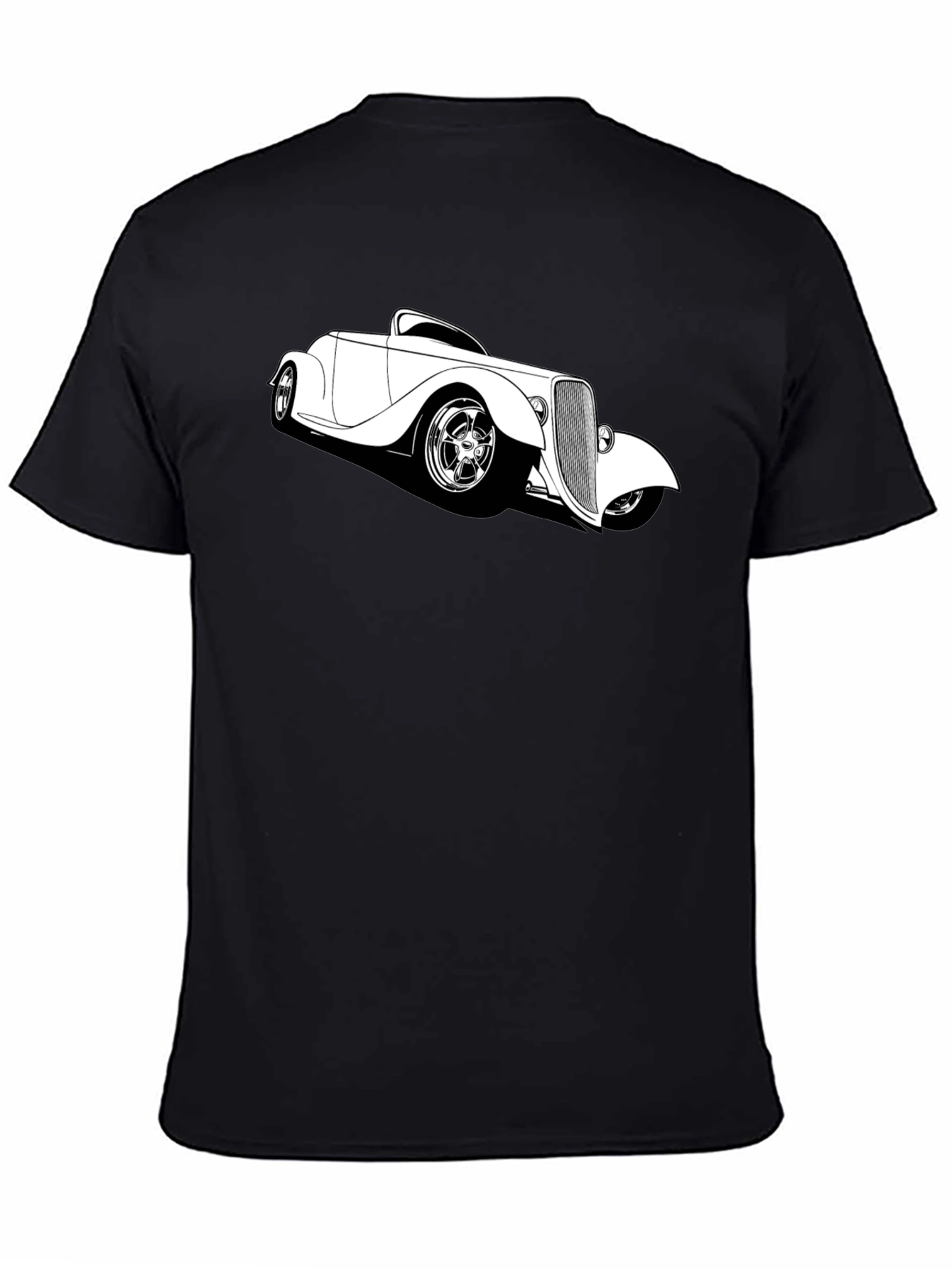 Classic Car T-Shirt - Black Cotton Tee