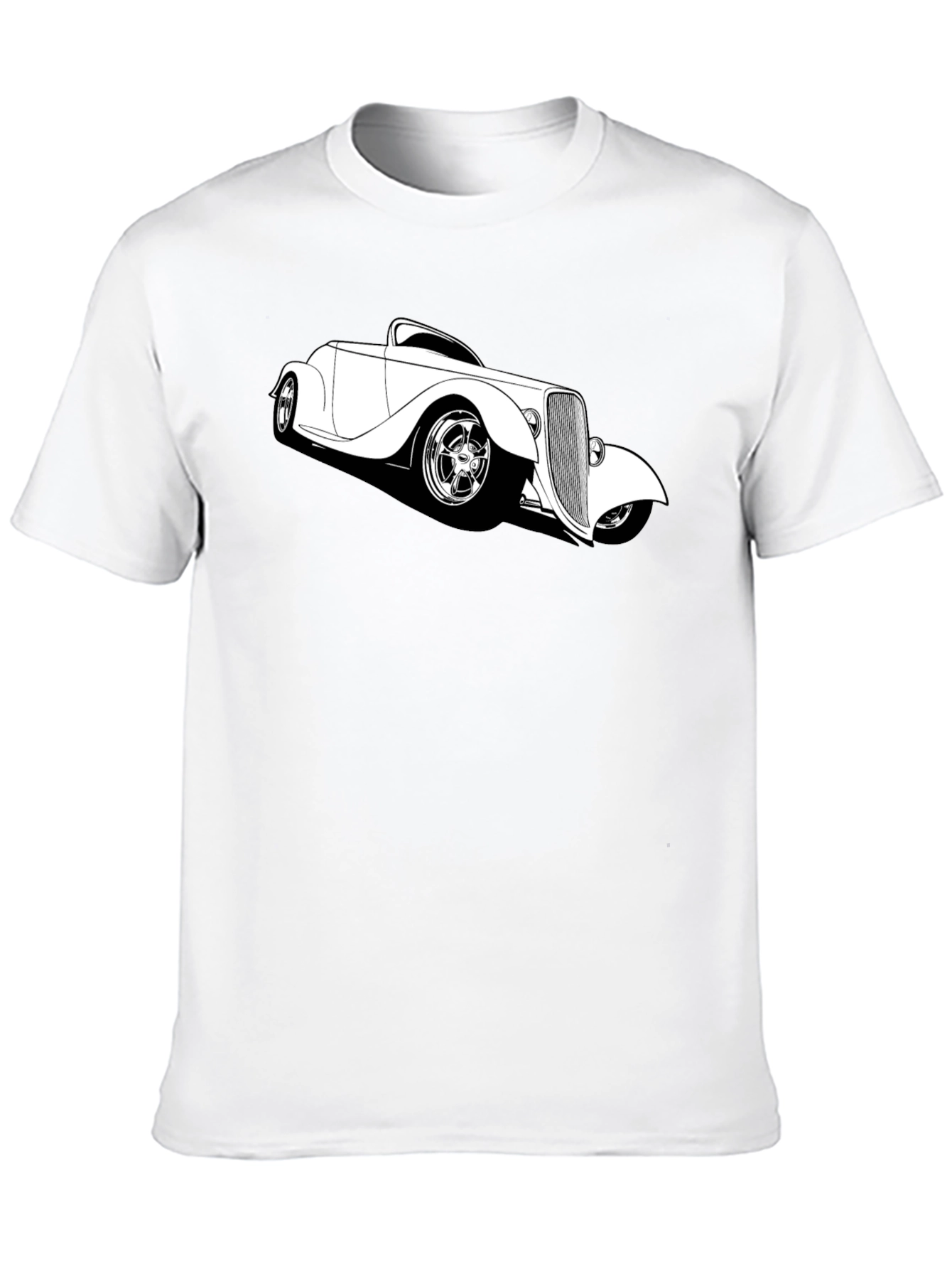 Classic Car T-Shirt - Black Cotton Tee