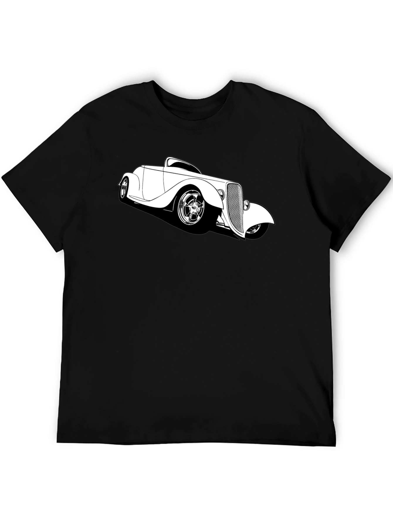 Classic Car T-Shirt - Black Cotton Tee