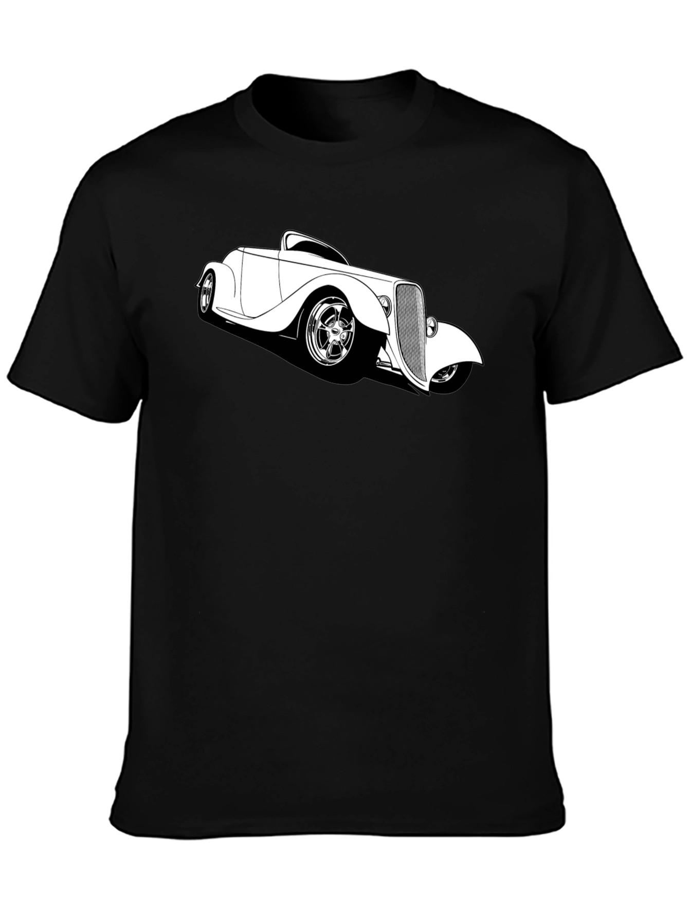 Classic Car T-Shirt - Black Cotton Tee