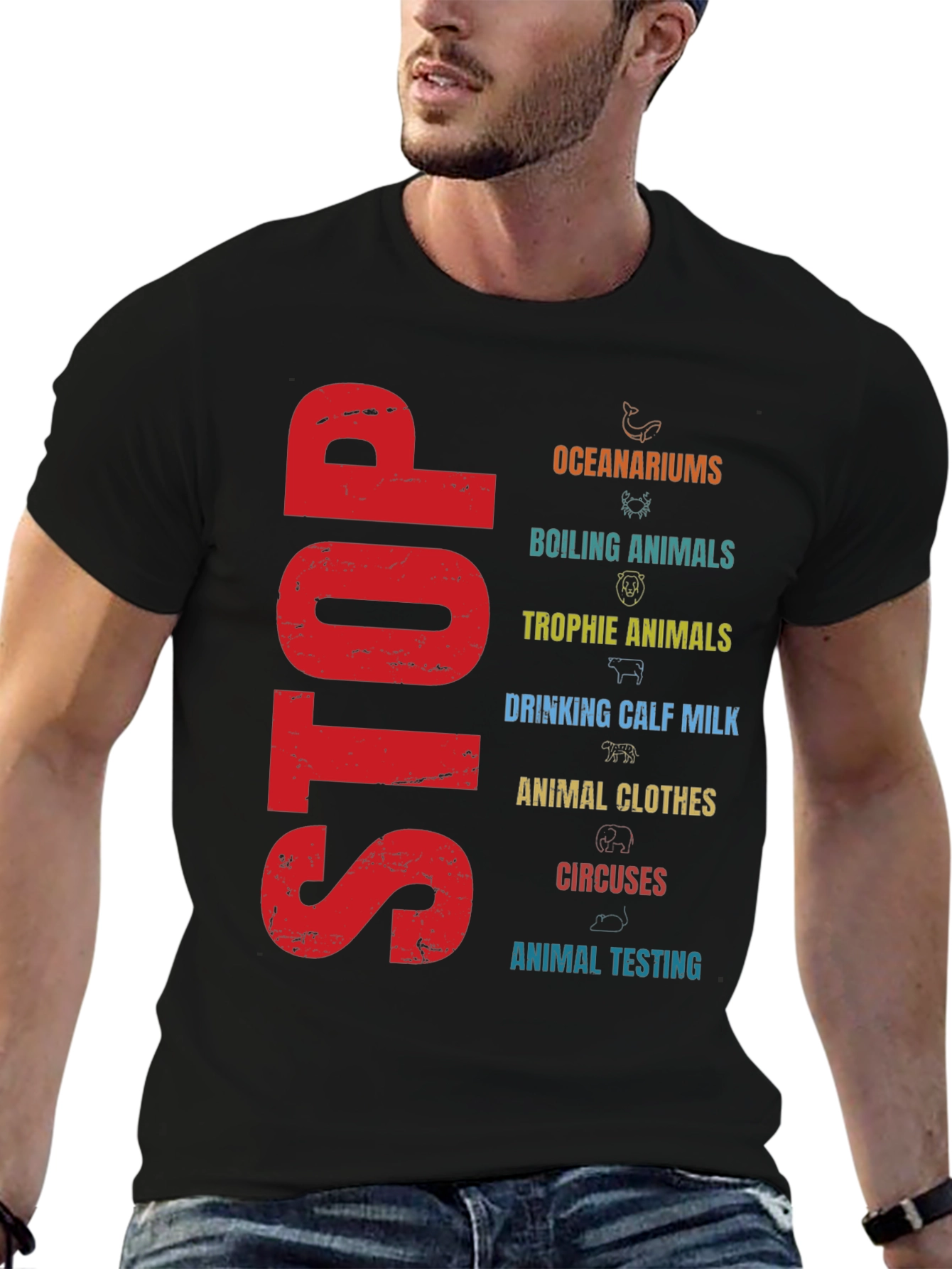 Stop Animal Cruelty T-Shirt - Activism Tee